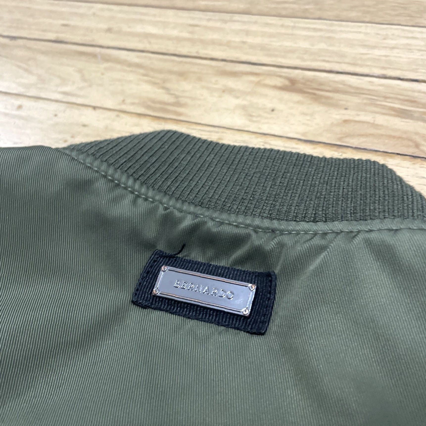 Vintage Bernardo Jacket Men XL Green Lined Zip Bomber Military Mock Streetwear Capsule Jacket Size US XL / EU 56 / 4 - 3 Thumbnail