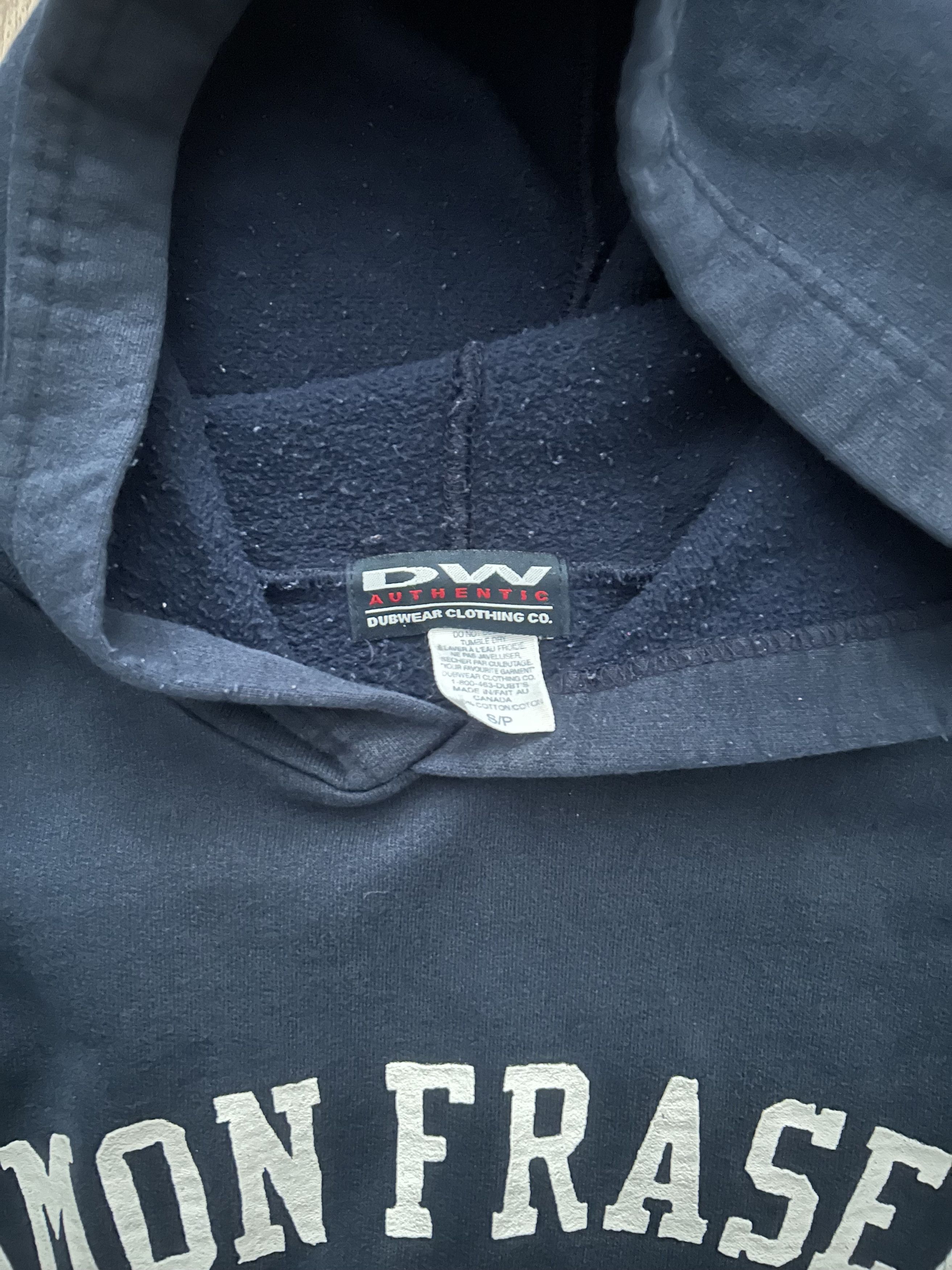 Vintage Vintage Navy Blue "Simon Fraser" Collegiate Hoodie Size US M / EU 48-50 / 2 - 3 Thumbnail