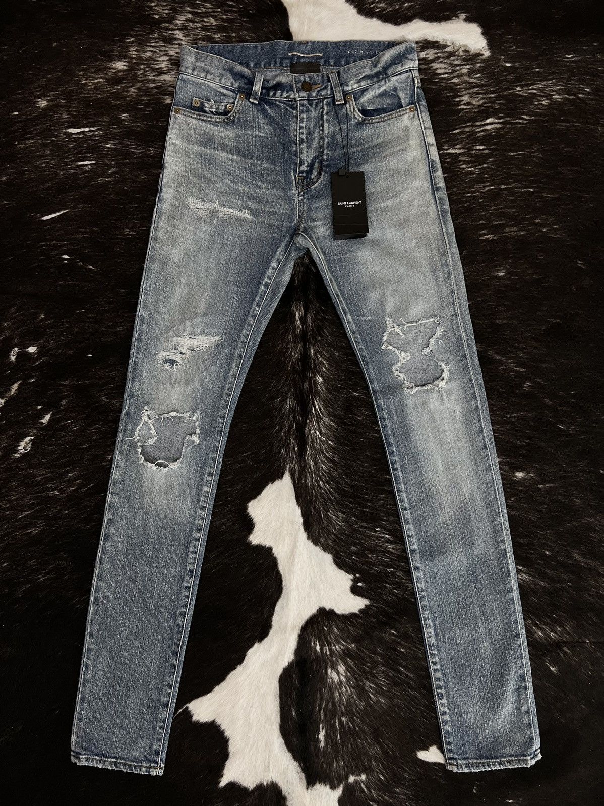 Saint Laurent Paris SS16 D02 Repaired Crash Denim