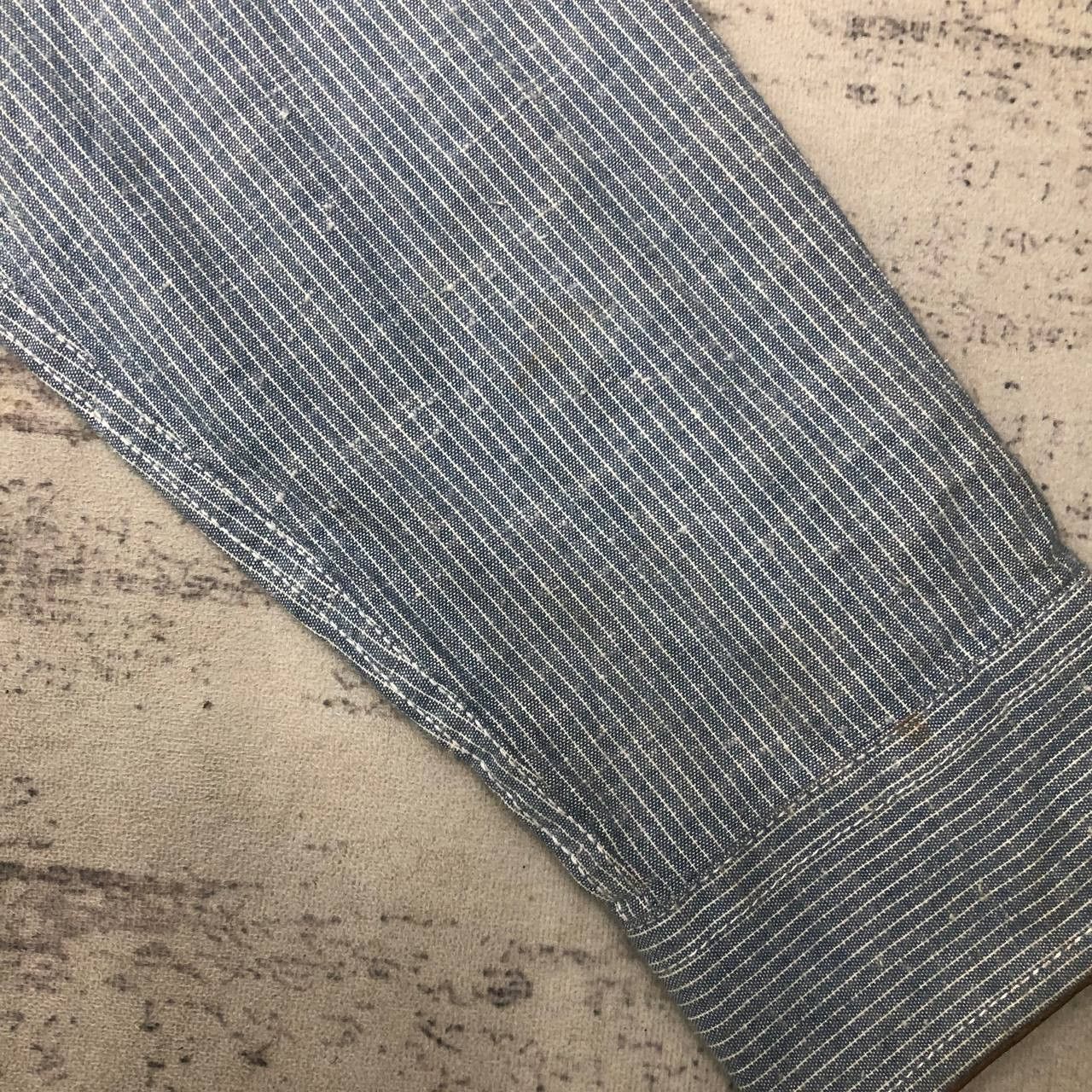 Kansai Yamamoto T480 KANSAI JEANS HICKORY STRIPE DENIM SHIRTS Size US L / EU 52-54 / 3 - 6 Thumbnail