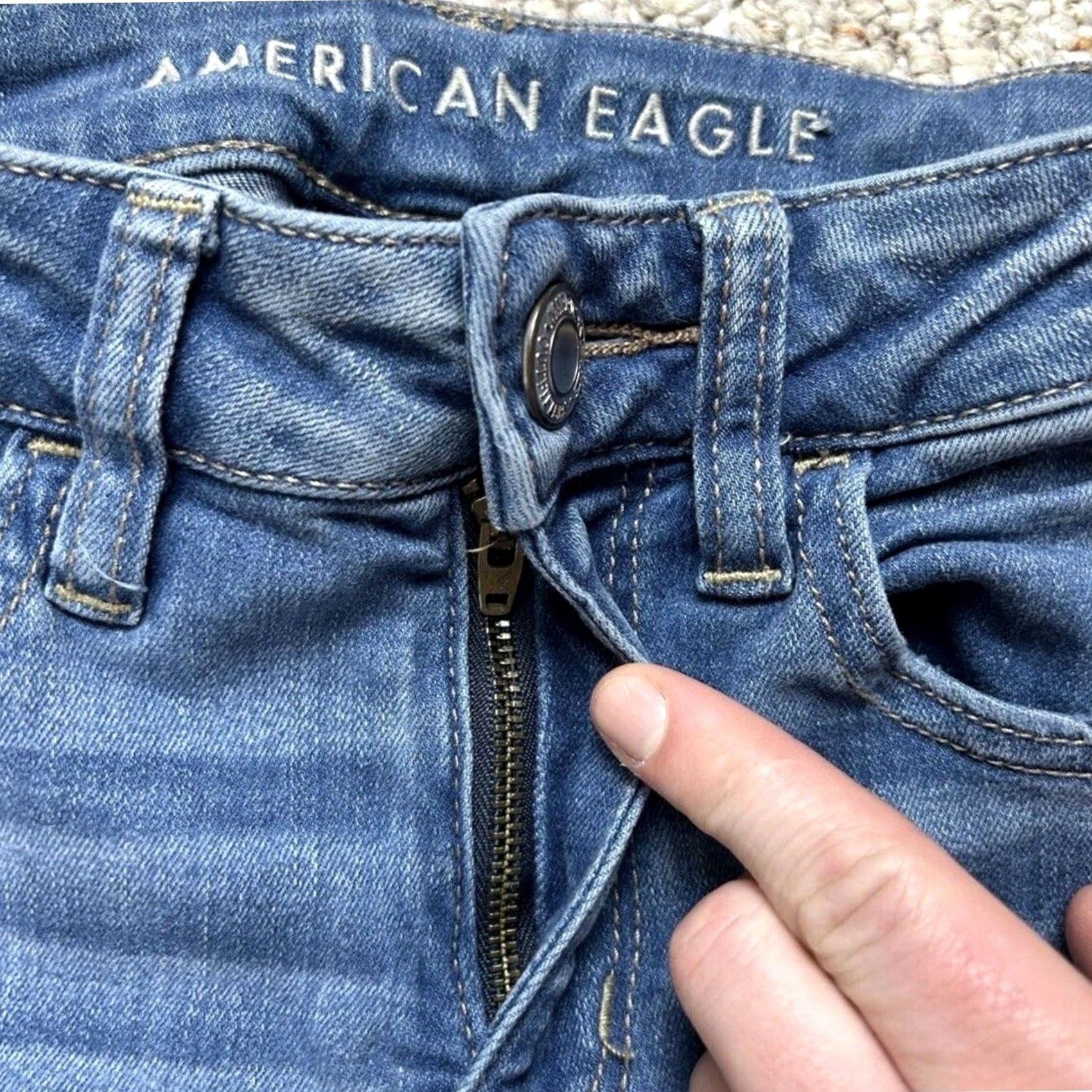 American Eagle Outfitters American Eagle Jeans Womens Size 2 Regular Next Level Stretch Skinny Blue Denim Size 26" / US 2 / IT 38 - 2 Thumbnail