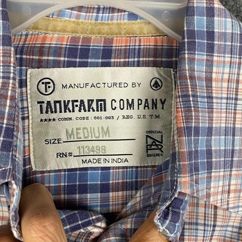 Tankfarm & Co. Tankfarm Button Up Shirt Men's Medium Long Sleeve Plaid M Size US M / EU 48-50 / 2 - 3 Thumbnail