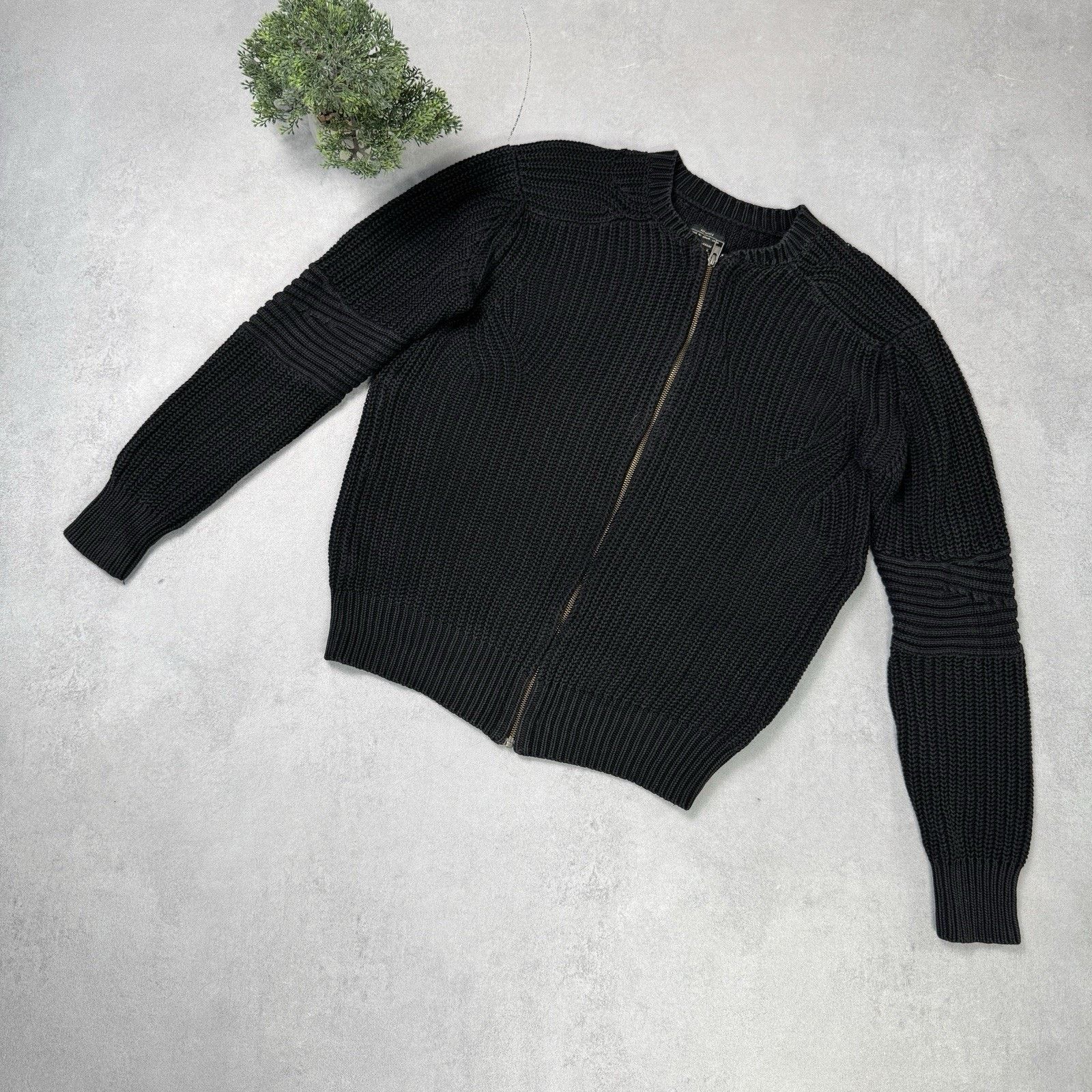 Allsaints Vintage Allsaints Knit Cotton Moat Bomber Jacket Size M Size US M / EU 48-50 / 2 - 1 Thumbnail