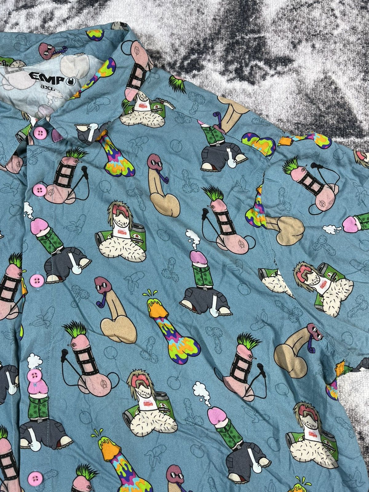 Other Y2K Crazy Graphic Shirt Meme Print Rare Size US XXL / EU 58 / 5 - 8 Thumbnail