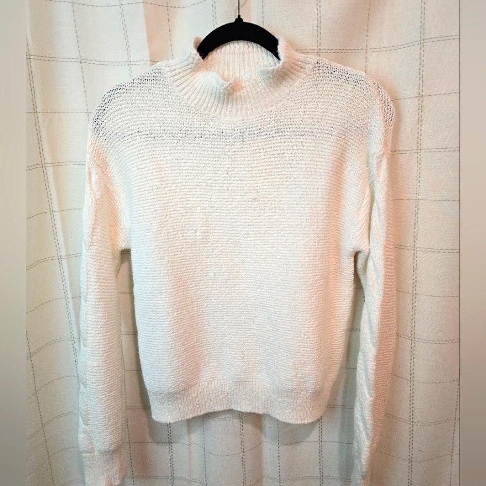Other J Crew Mockneck Cable-Sleeve Sweater Size S / US 4 / IT 40 - 2 Thumbnail