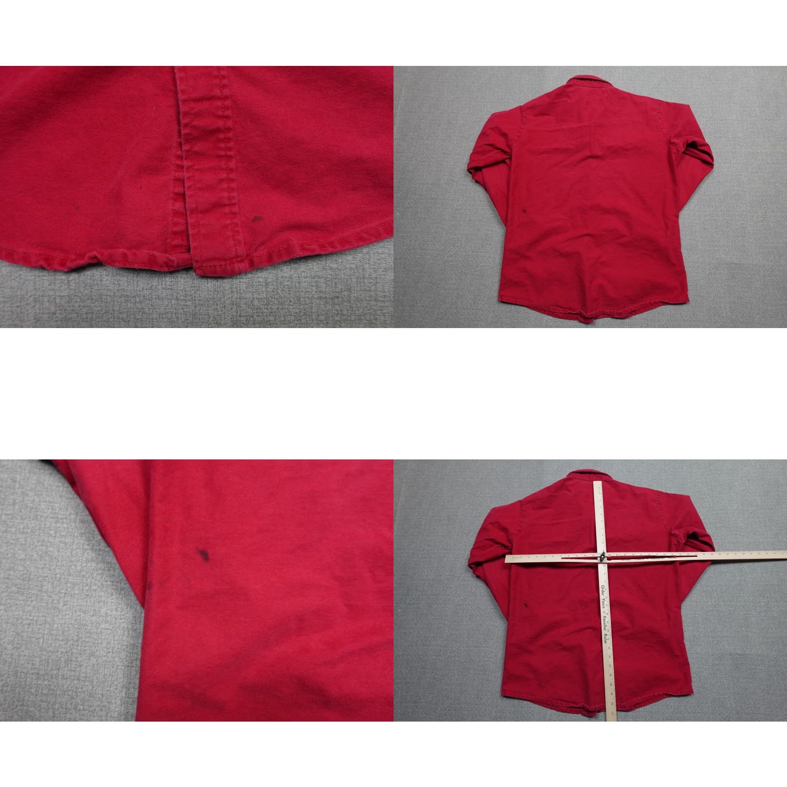 Vintage VINTAGE OshKosh B'Gosh Shirt Mens XL Red Canvas Heavyweight Outdoor Work Lumber Size US XL / EU 56 / 4 - 8 Thumbnail