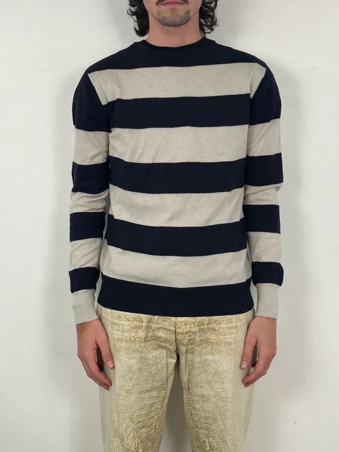 Dries Van Noten Dries Van Noten Navy & White Striped Sweater Size S / US 4 / IT 40 - 2 Thumbnail