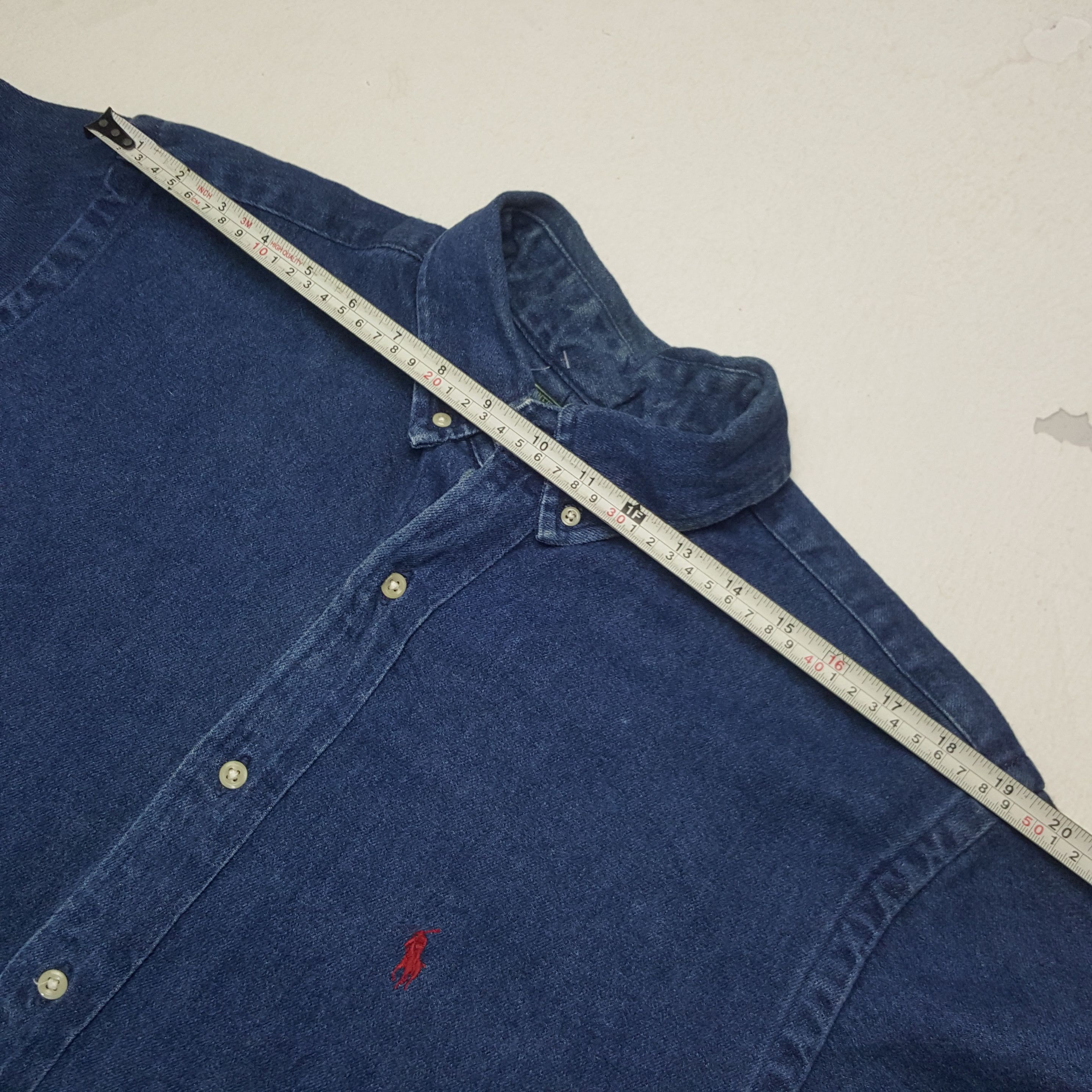 Polo Ralph Lauren × Vintage Vintage Polo Country Ralph Lauren Denim Button Up Shirt Size US M / EU 48-50 / 2 - 5 Thumbnail
