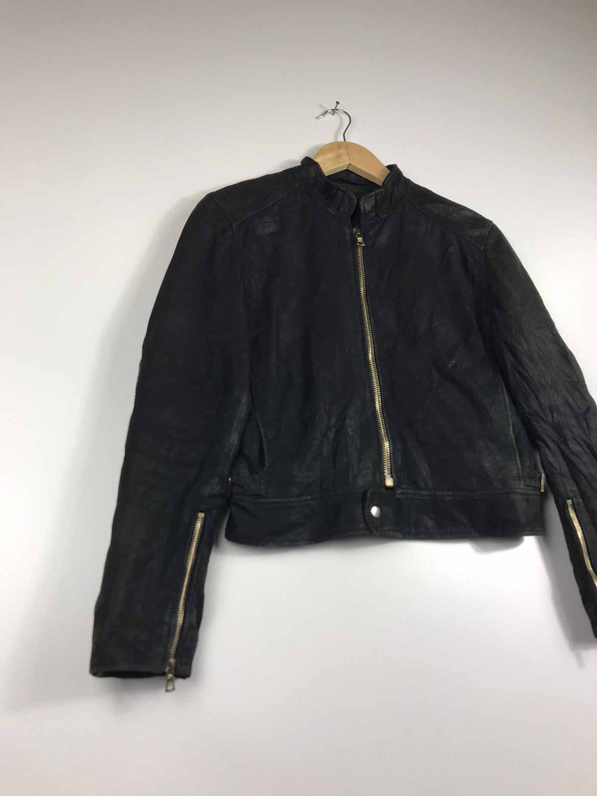 ADAM ET ROPE × Vintage ⚡️Vintage Adam Et Rope Gelli Leather Cropped Rider Jacket Size S / US 4 / IT 40 - 2 Thumbnail