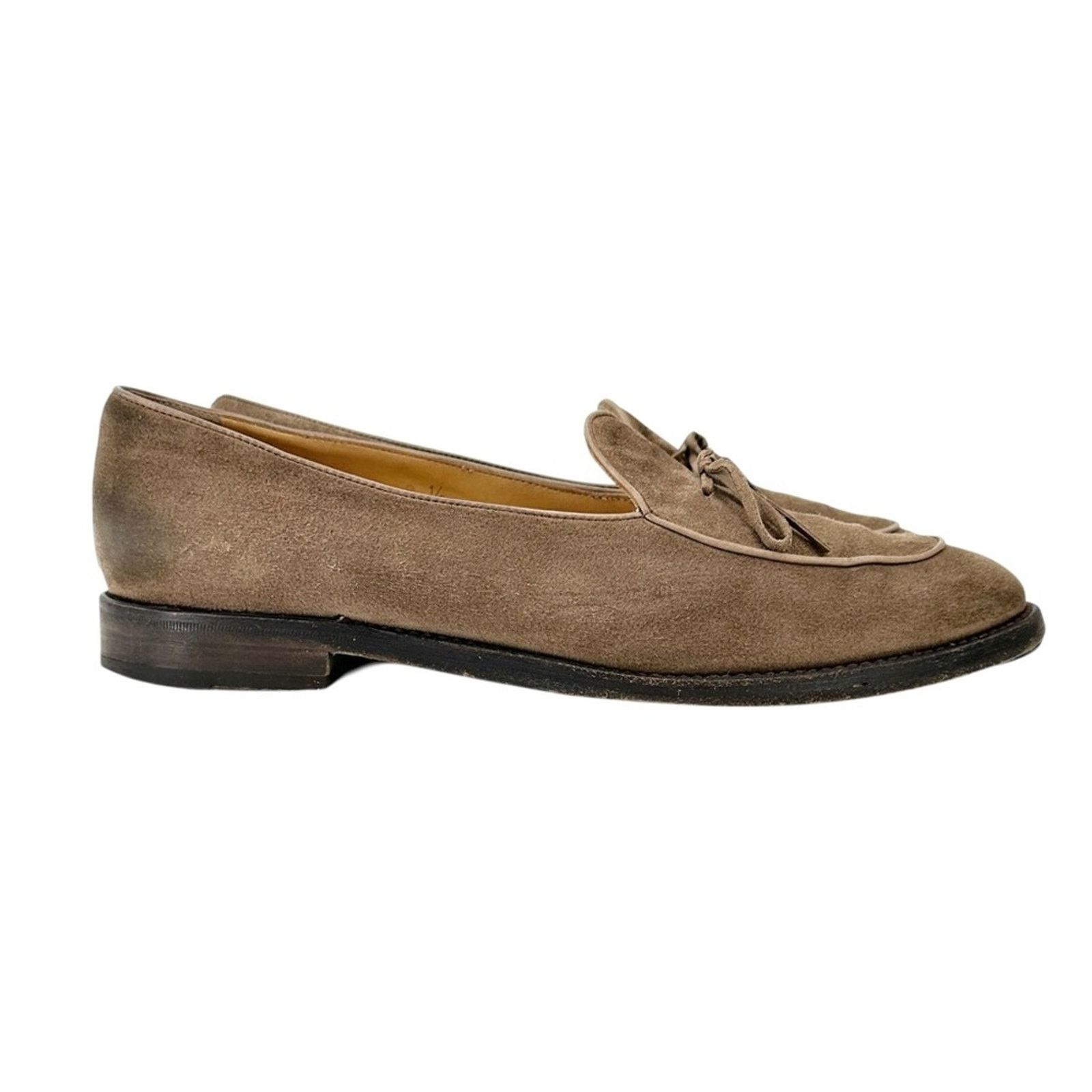Sutor Mantellassi Gray Brown Suede Leather Driving Shoes Slip On Loafers Size US 8.5 / EU 41-42 - 2 Thumbnail