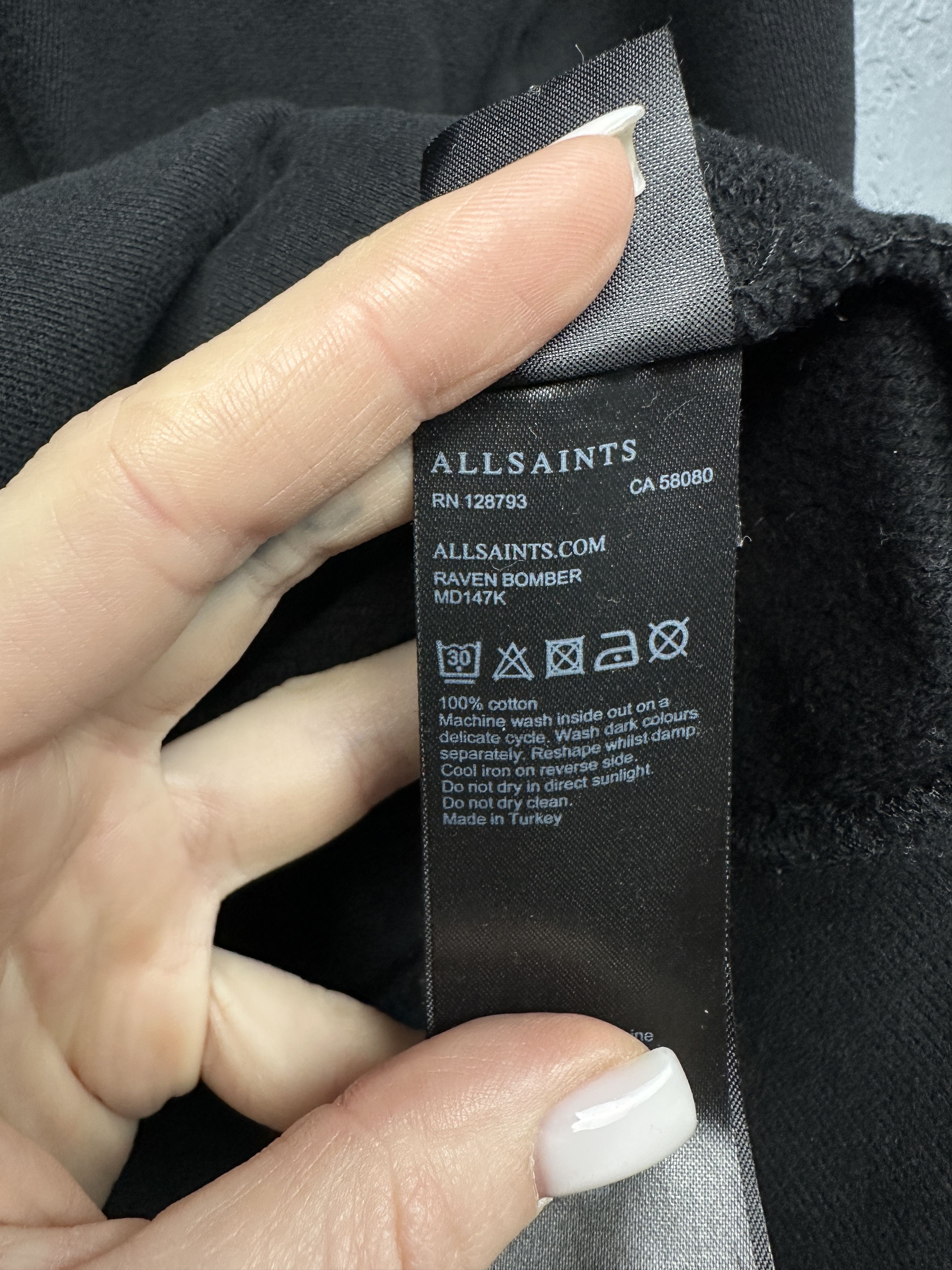 Allsaints Allsaints Mens Raven Cotton Bomber Jacket Y2K Size US M / EU 48-50 / 2 - 4 Thumbnail