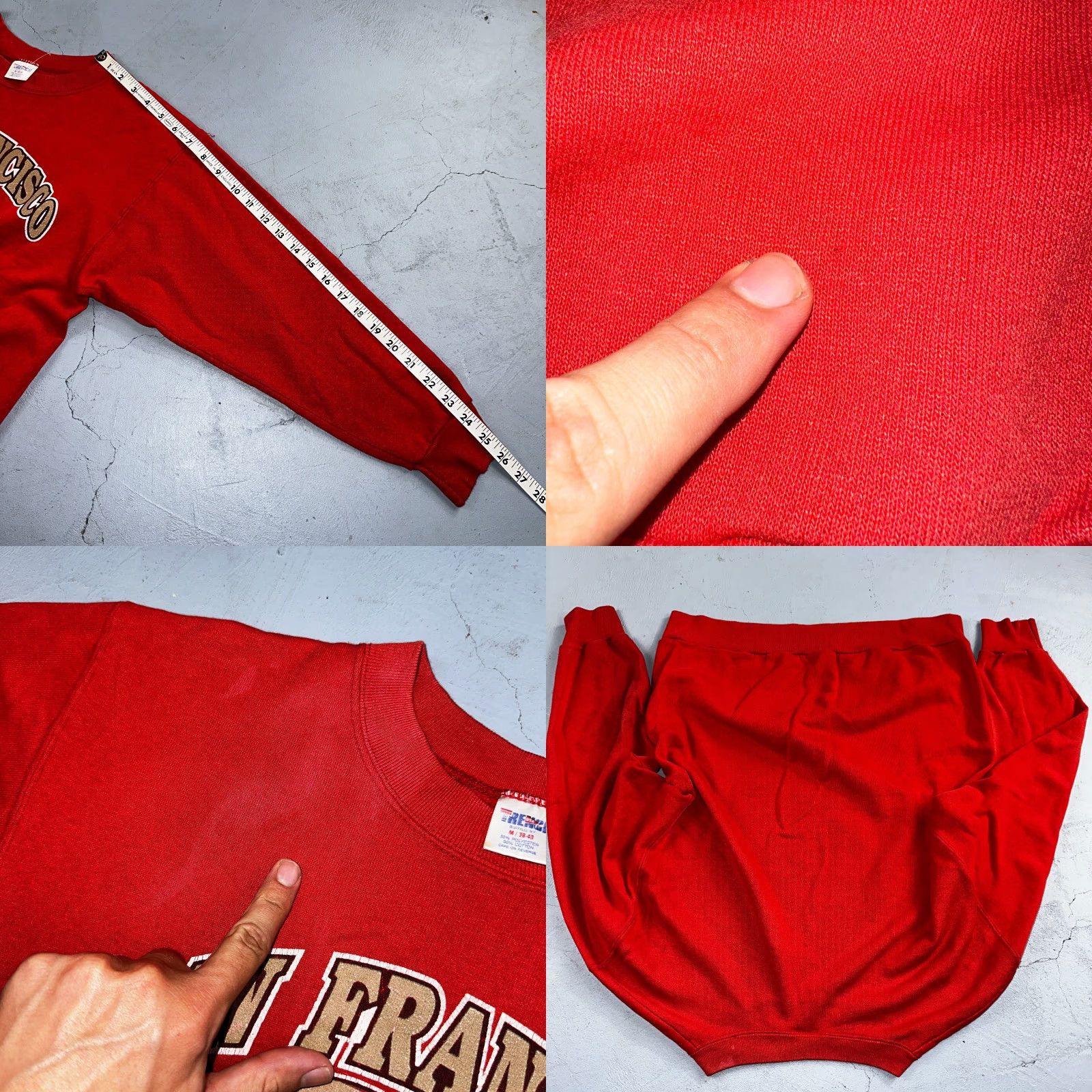 Vintage VINTAGE Trench Sweatshirt San Francisco 49ers Red Crewneck Long Sleeve M Adult Mens 80s Size US M / EU 48-50 / 2 - 8 Thumbnail
