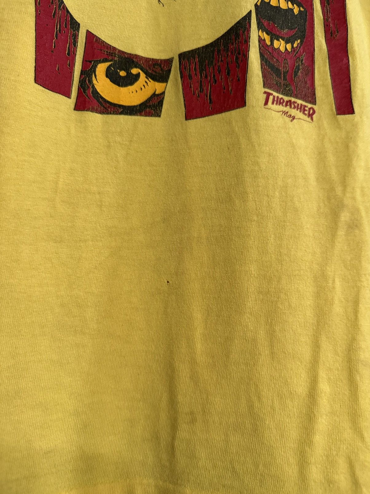 Hook-Ups Vintage 90s Thrasher Mag Pushead Skateboard Faded Tee Size US M / EU 48-50 / 2 - 5 Thumbnail