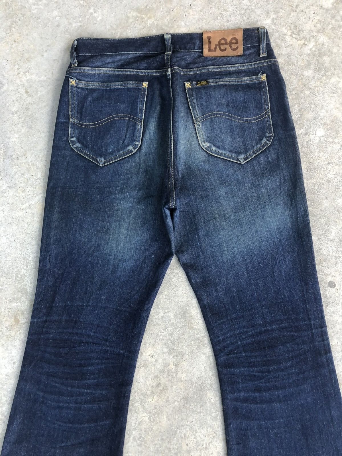 If Six Was Nine Japanese Lee Flared Jeans Distressed Denim Size US 32 / EU 48 - 8 Thumbnail