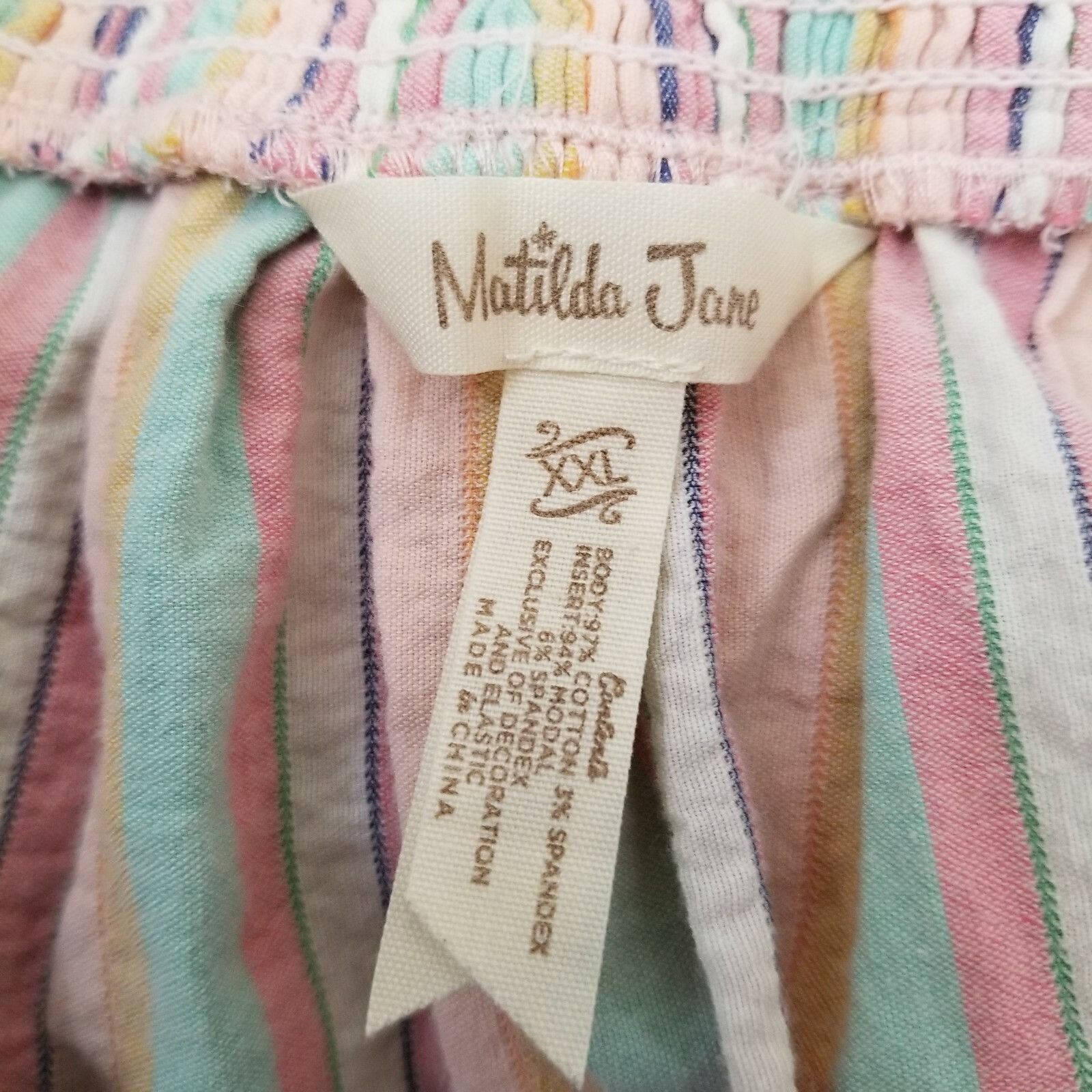 Other Matilda Jane XXL Rainbow Striped Dress Maxi Side Slits Tie Size XXL / US 16-18 / IT 52-54 - 3 Thumbnail