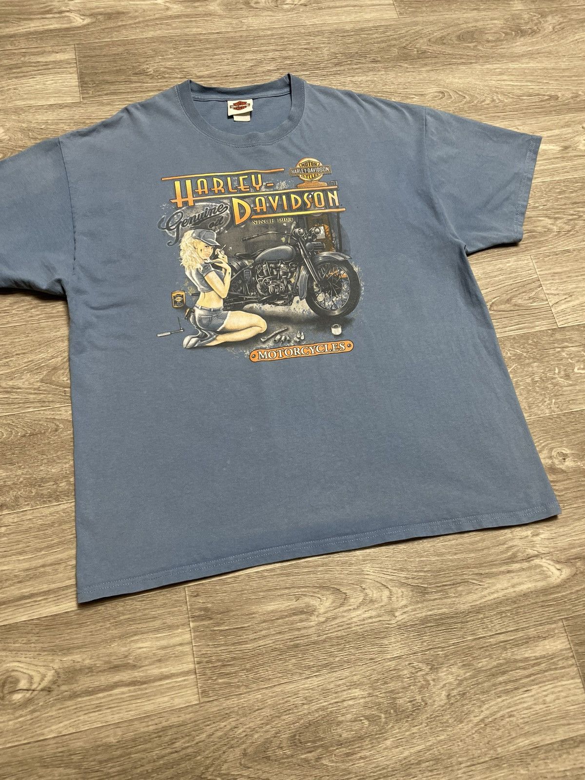 Harley Davidson Vintage Harley Davidson Newcastle England 2013s T-Shirt Size US XL / EU 56 / 4 - 3 Thumbnail