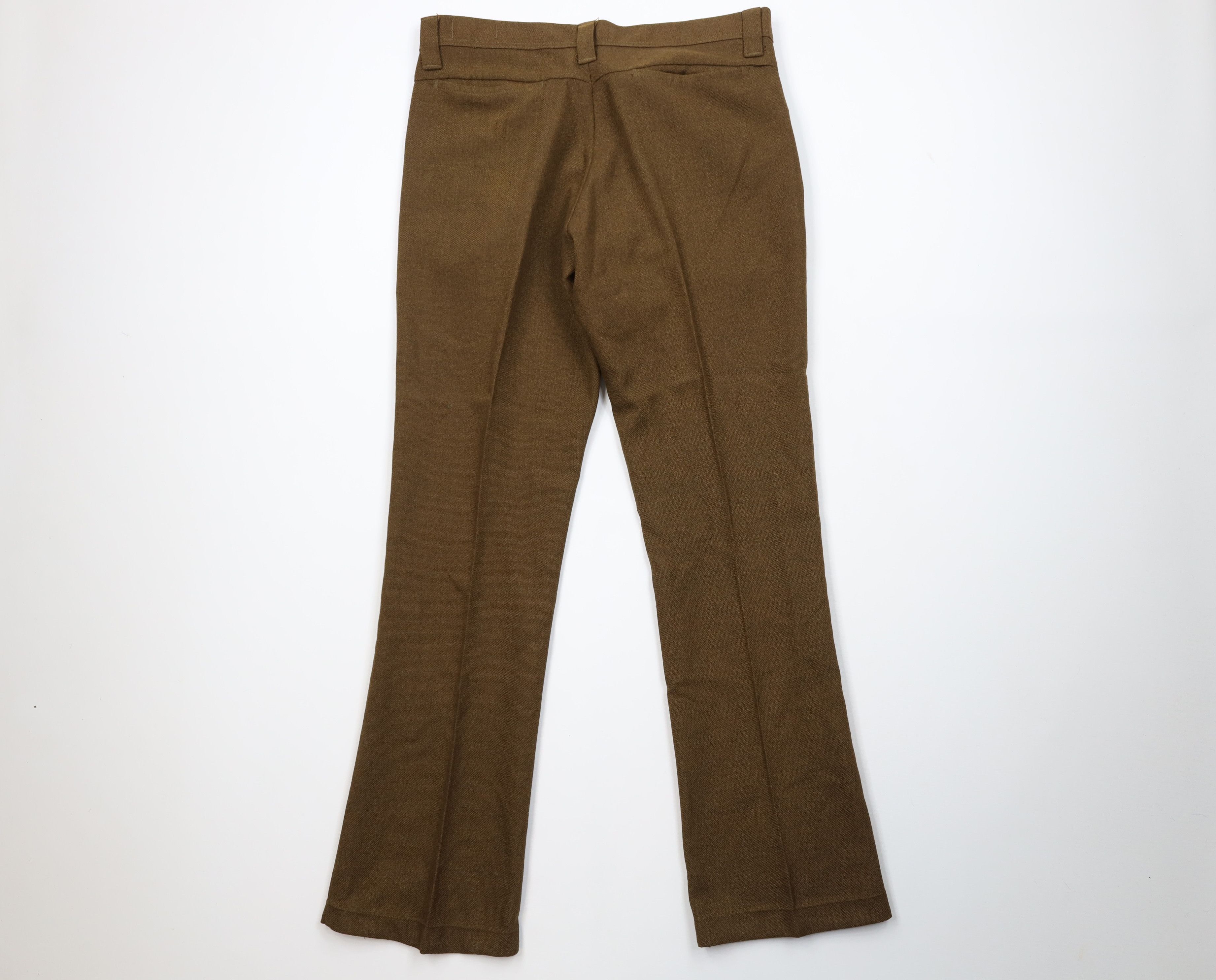 Vintage Vintage 70s Streetwear Burlap Knit Wide Leg Pants Brown USA Size US 32 / EU 48 - 7 Thumbnail