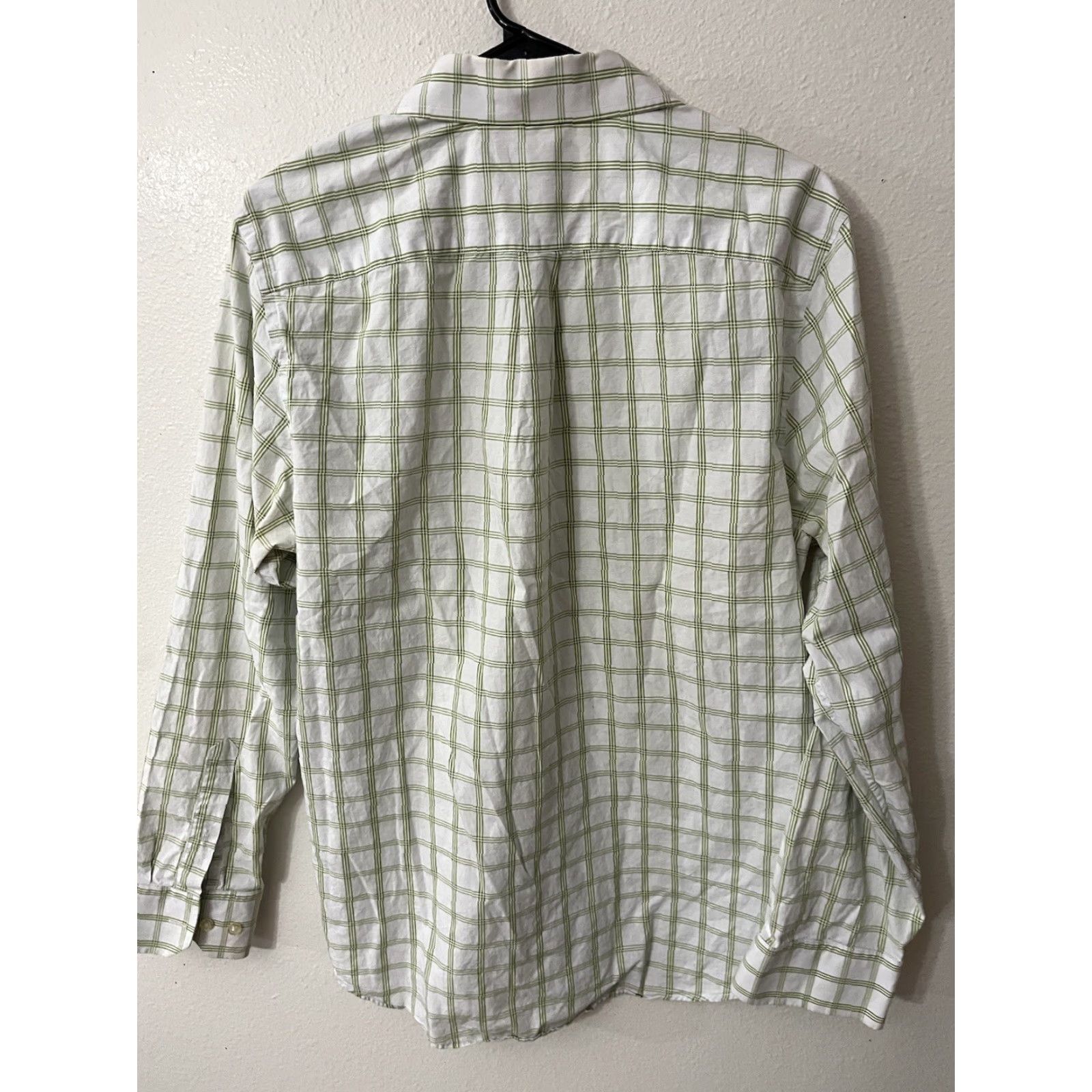 Banana Republic Banana Republic Button-Down Shirt Men L Green Plaid Slim Fit Cotton Easy Care Size US L / EU 52-54 / 3 - 3 Thumbnail