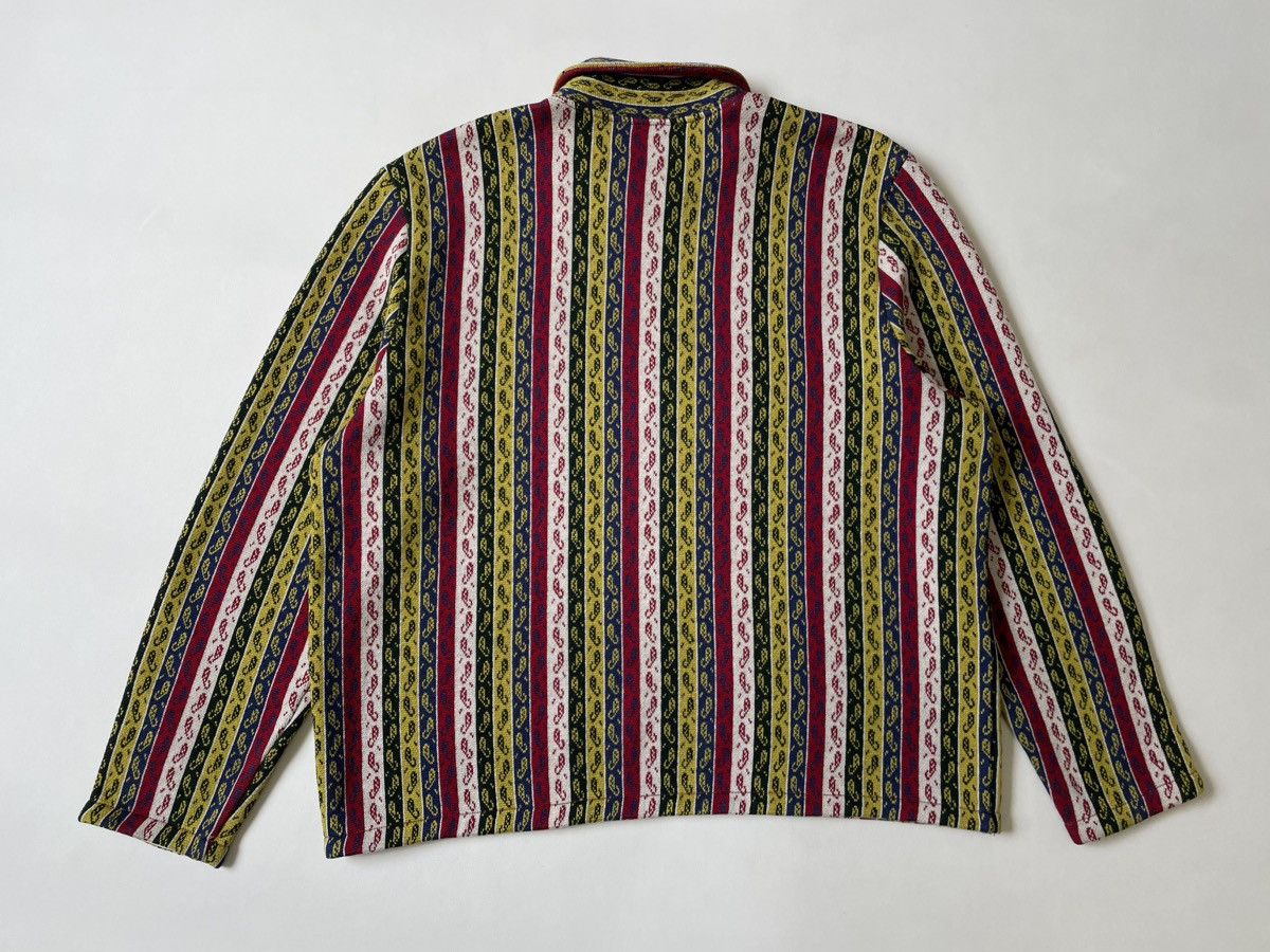 Bode Striped Paisley Quarter Zip Wool Sweater Size US L / EU 52-54 / 3 - 10 Thumbnail
