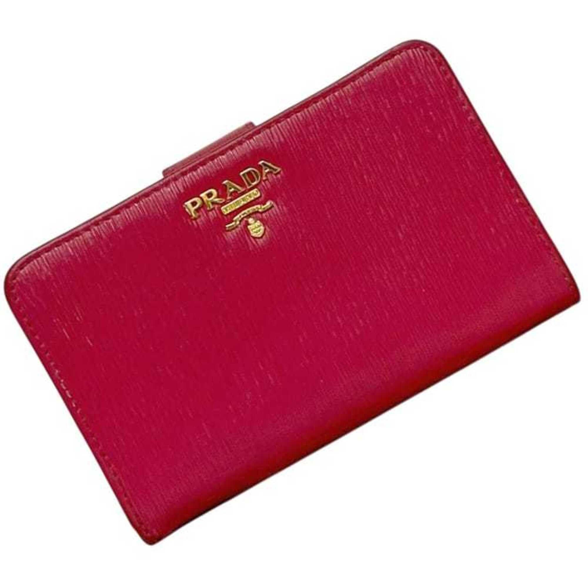Prada Prada Bi-fold Wallet Pink PEONIA 1ML225 Folding Leather Vitello Move 236 PRADA Size ONE SIZE - 1 Thumbnail