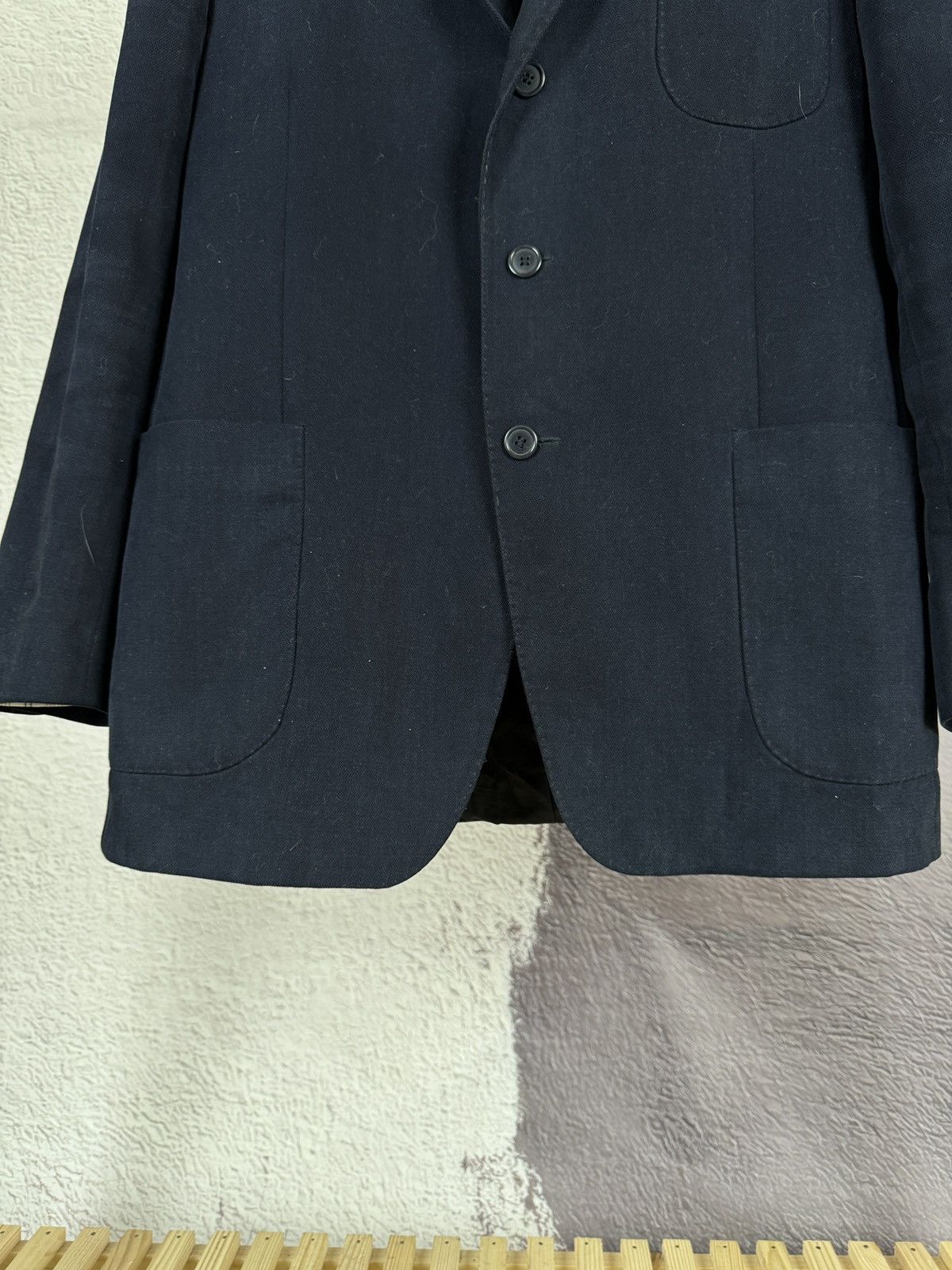 Boggi Boggi Milano vintage blue cotton 3 button blazer Size 44R - 8 Thumbnail
