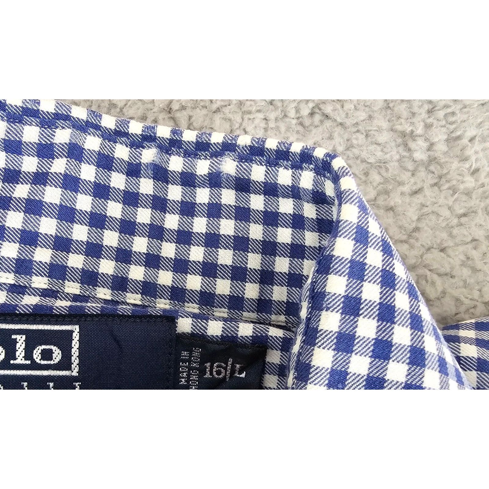 Ralph Lauren Ralph Lauren Shirt Mens Large 16 Blue Regent Knit Long Sleeve Button Up Pony Size US L / EU 52-54 / 3 - 5 Thumbnail