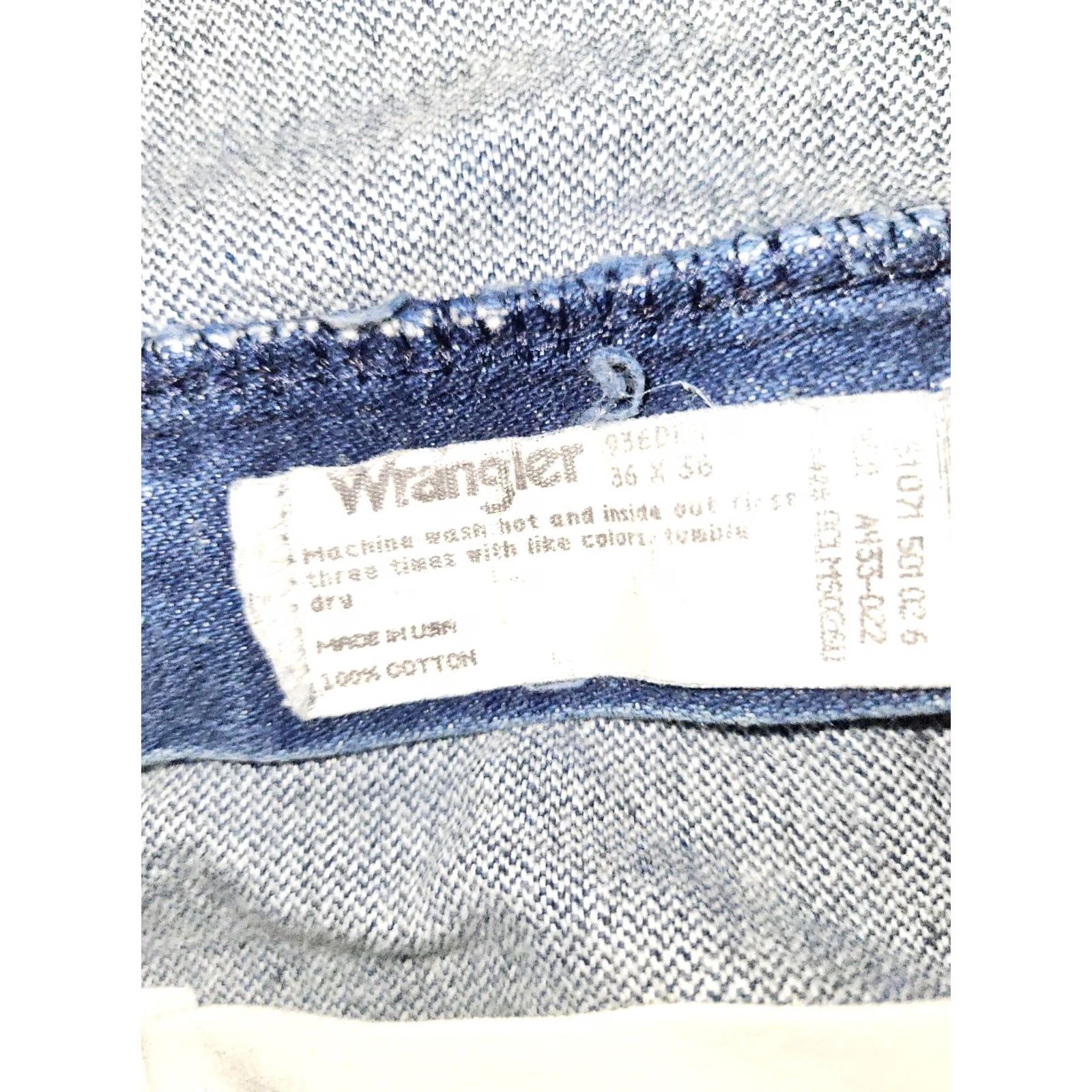 Wrangler VINTAGE Wrangler Cowboy Cut Jeans Men 36x34 Straight Denim Blue 936DEN Slim USA Western Mens Size US 36 / EU 52 - 2 Thumbnail