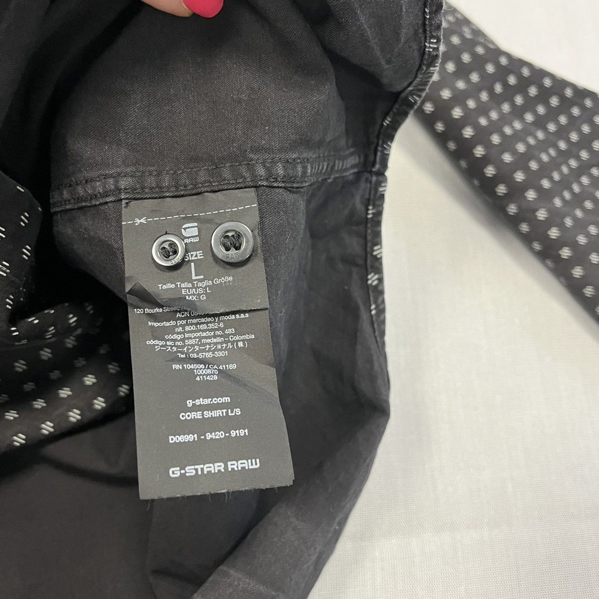 G-Star Black and white G-Star Raw denim shirt Size US L / EU 52-54 / 3 - 7 Thumbnail