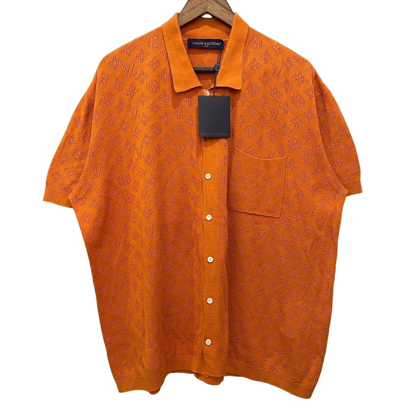 Louis Vuitton Louis Vuitton Monogram Knitted Shirt Orange L Size US L / EU 52-54 / 3 - 1 Thumbnail