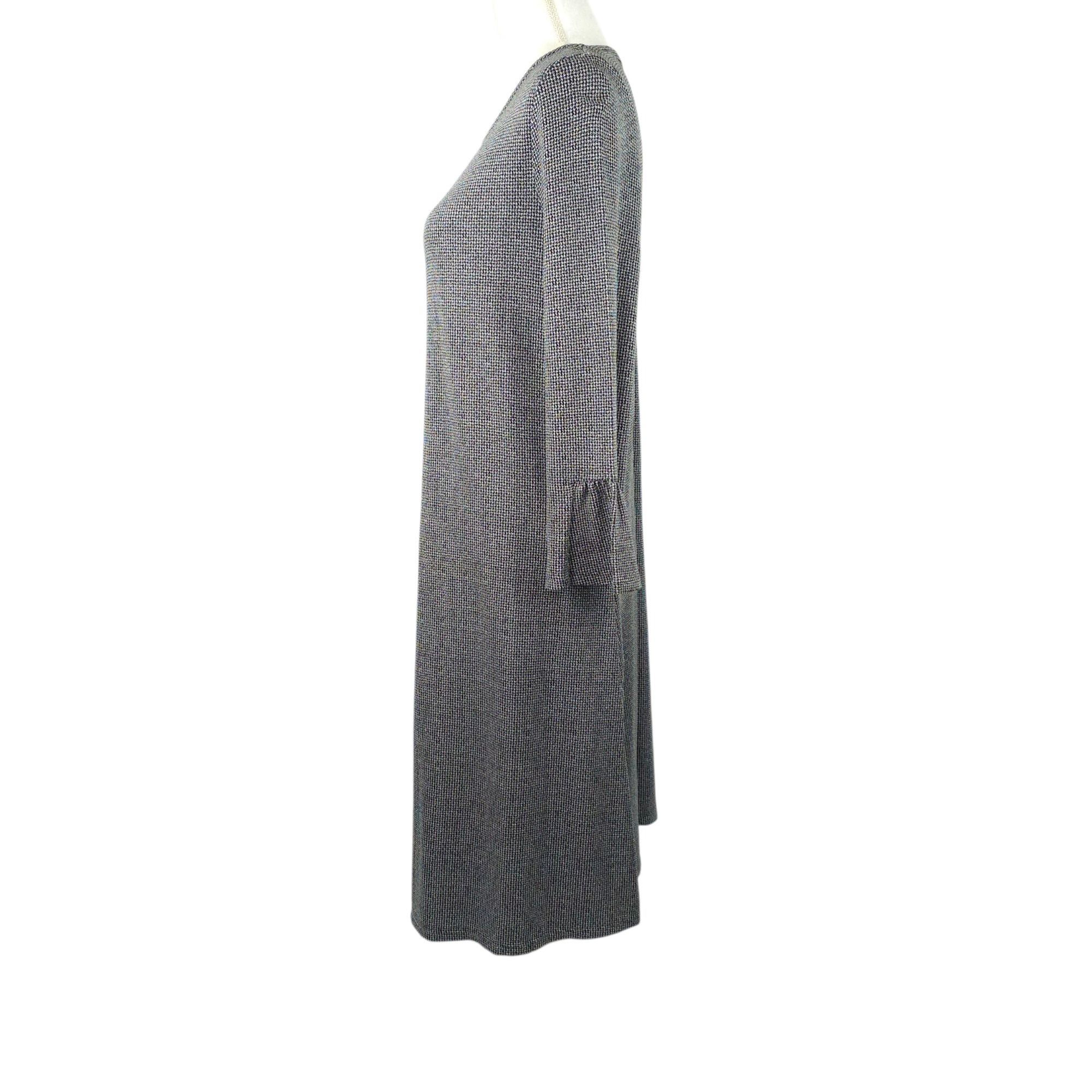 J. Jill J JILL Wearever Dress Womens S Gray Houndstooth Flutter Size S / US 4 / IT 40 - 5 Thumbnail