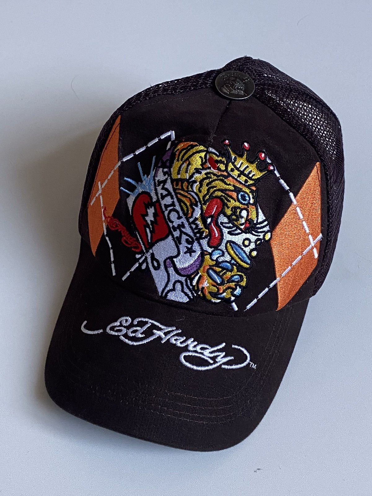 Ed Hardy Y2k Ed Hardy Japanese Streetwear Fashion Trucker Cap Size ONE SIZE - 1 Thumbnail