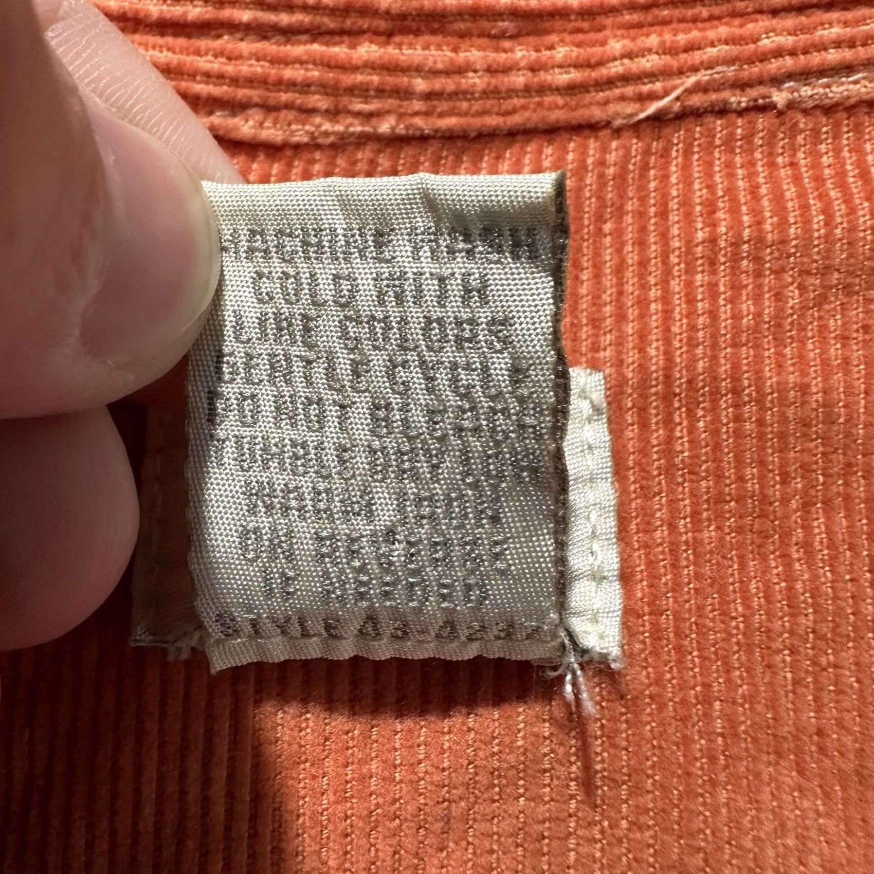 J. Jill J. Jill Jacket Womens XL Orange Corduroy Full Zip Cafe Racer Short EUC Size 40" / US 18 - 5 Thumbnail