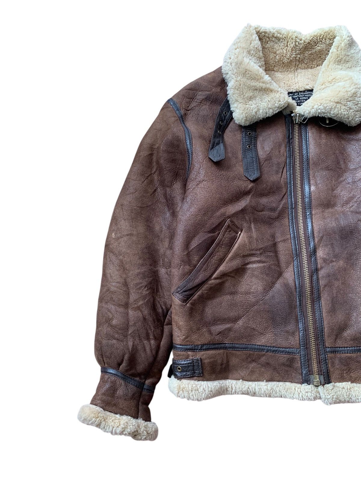 Cockpit USA 🔥VTG SHEEPSKIN LEATHER JACKET TYPE B3 USAF Size US L / EU 52-54 / 3 - 2 Thumbnail
