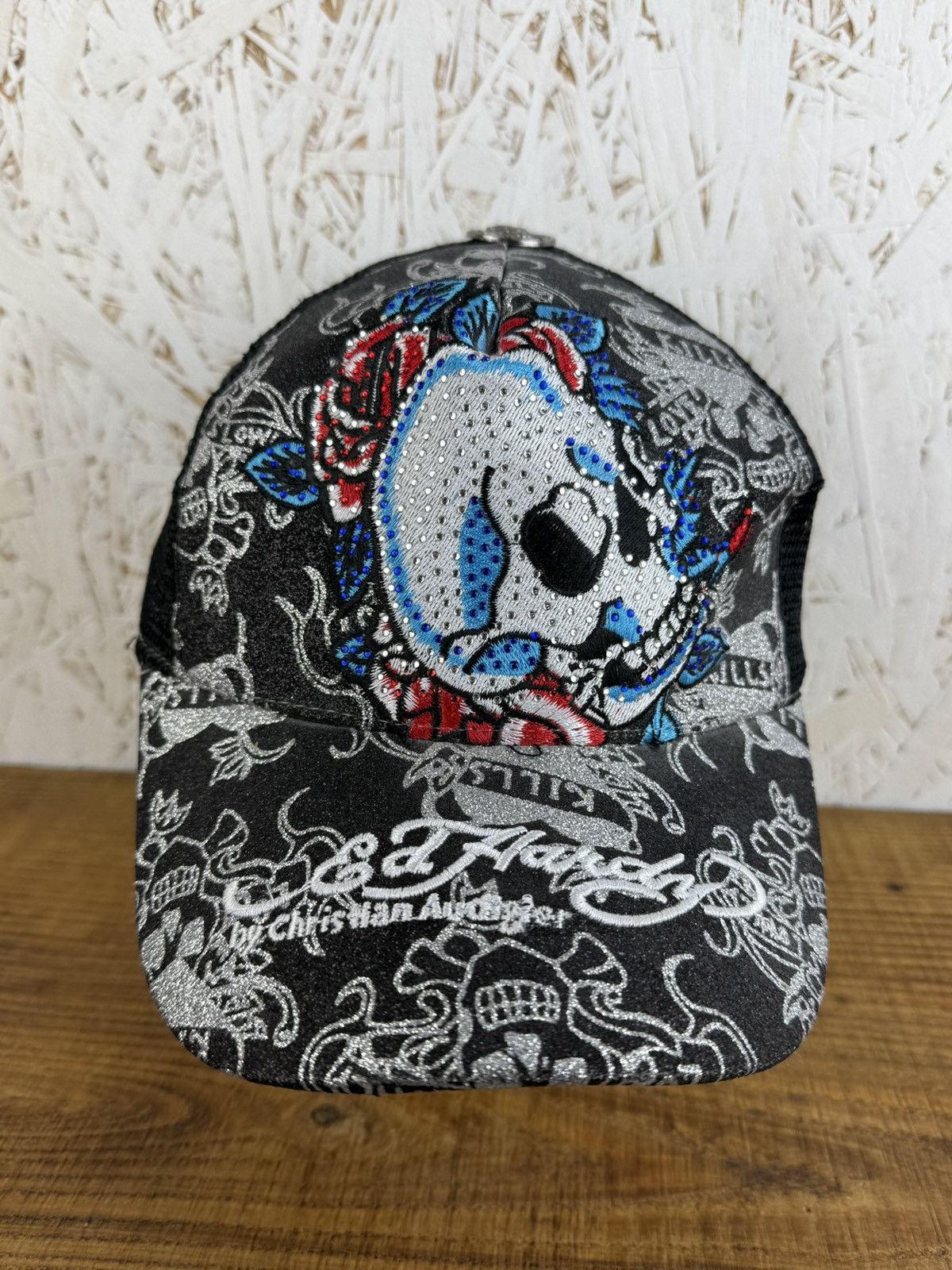 Christian Audigier × Ed Hardy Ed Hardy Geisha Black Cap With