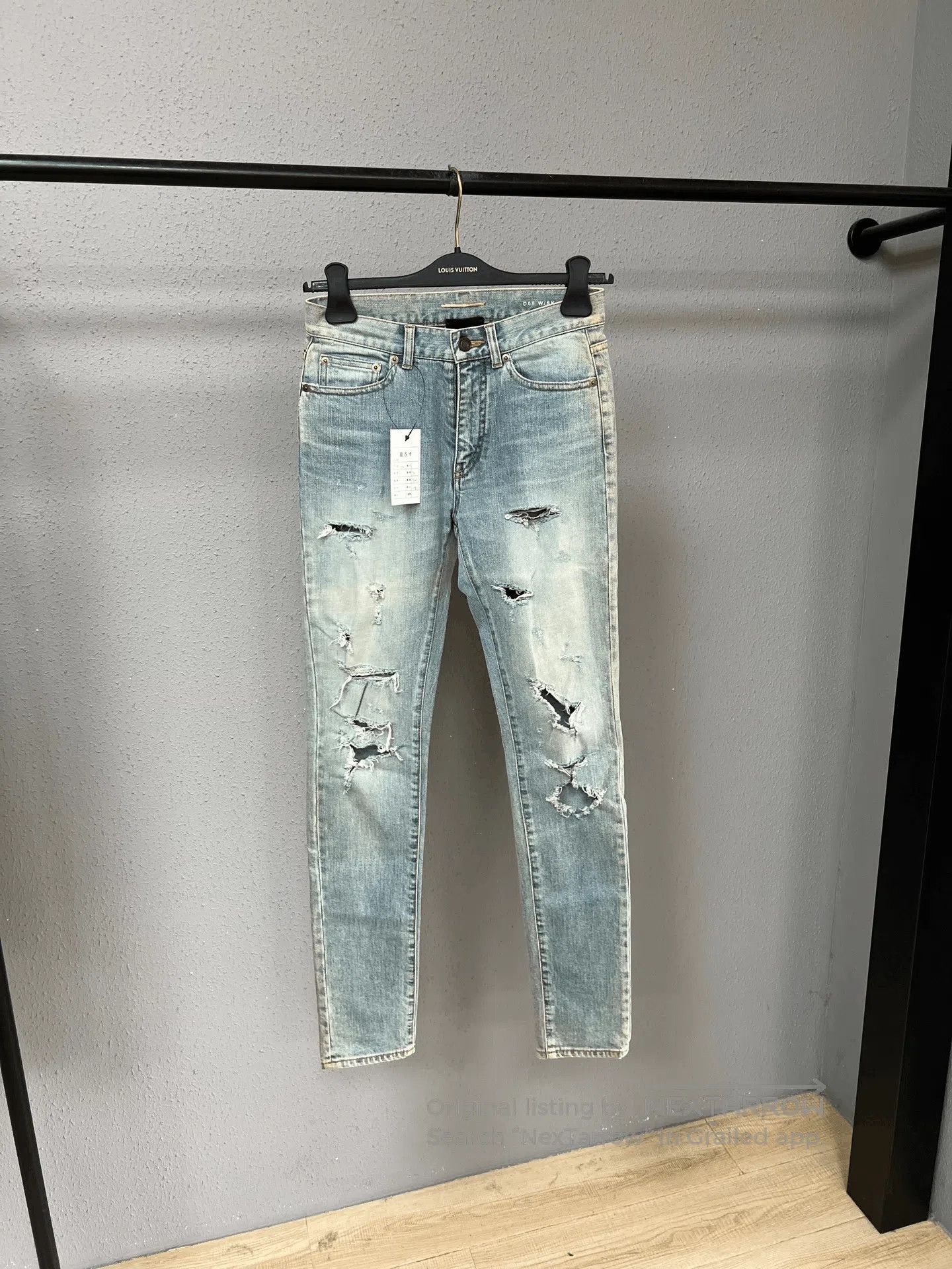Saint Laurent Paris SLP Distressed Washed Jeans. Size 26" / US 2 / IT 38 - 1 Thumbnail