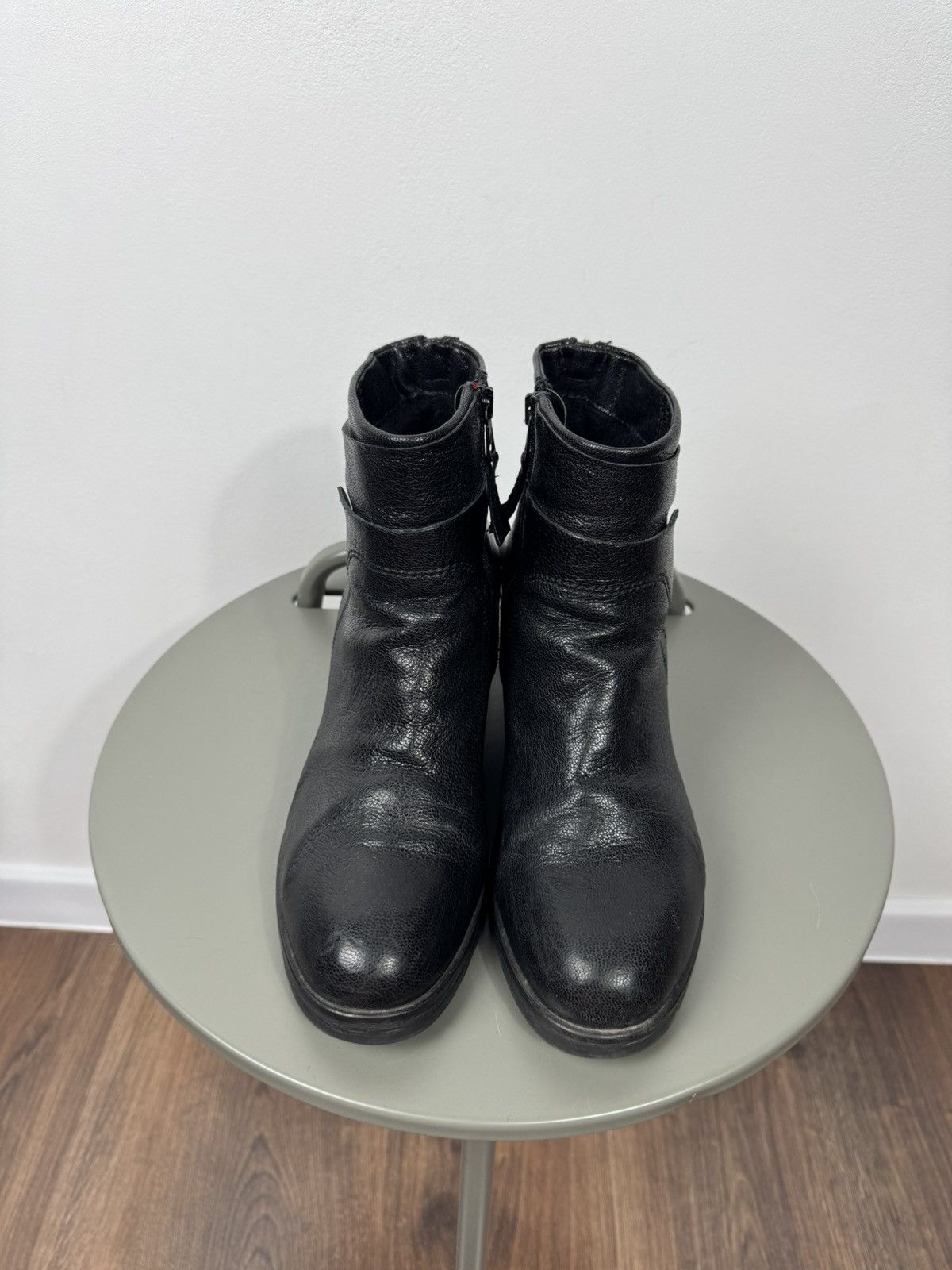 Other Vintage Black Leather Ankle Boots Chunky Heel EU 40 Women’s Size US 9 / IT 39 - 5 Thumbnail