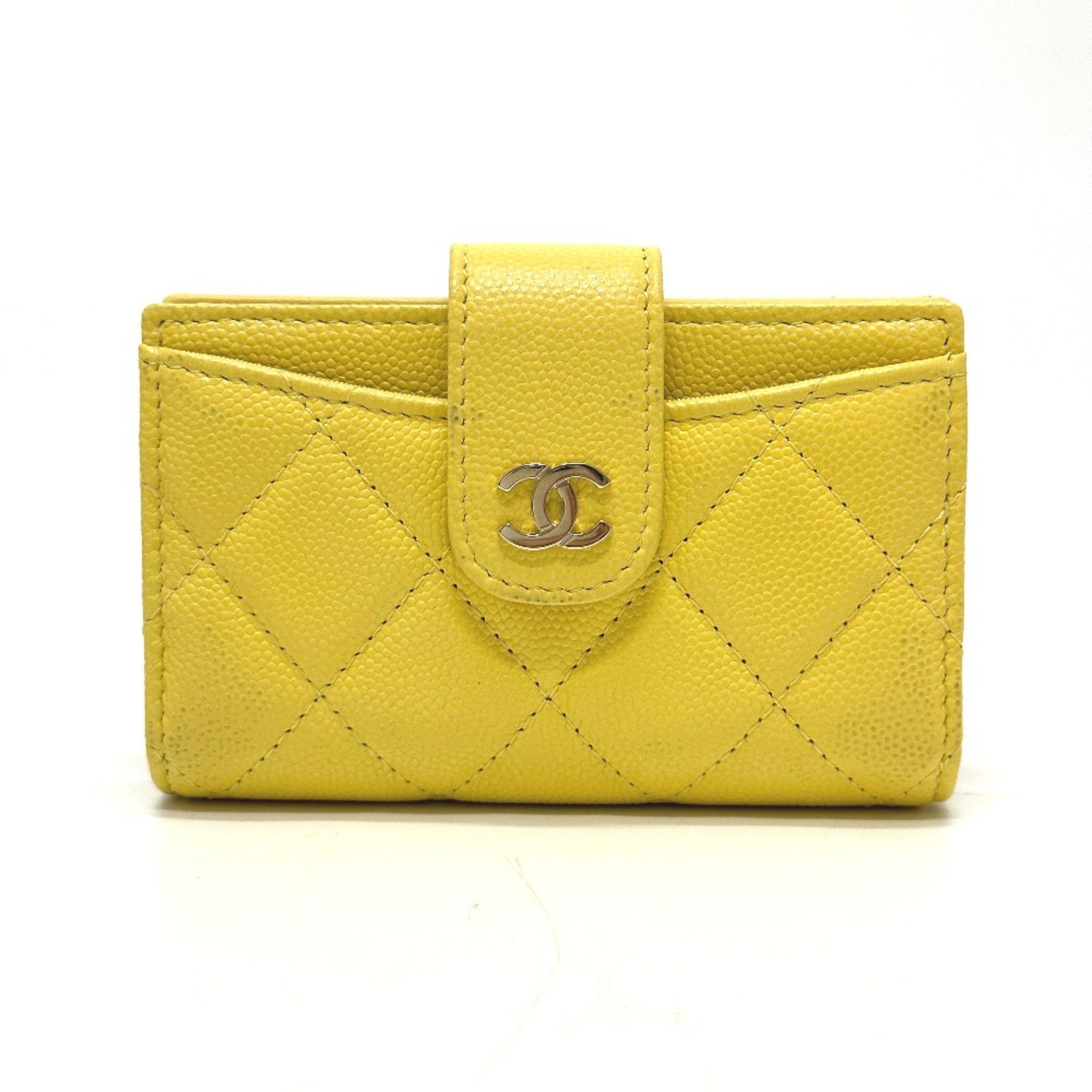Chanel Chanel AP1991 CC Mark Card Case coin purse yellow Size ONE SIZE - 1 Thumbnail