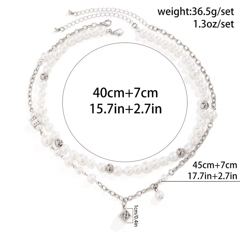Jewelry Salircon Steampunk Metal Dice Pendant Short Necklace Size ONE SIZE - 5 Thumbnail