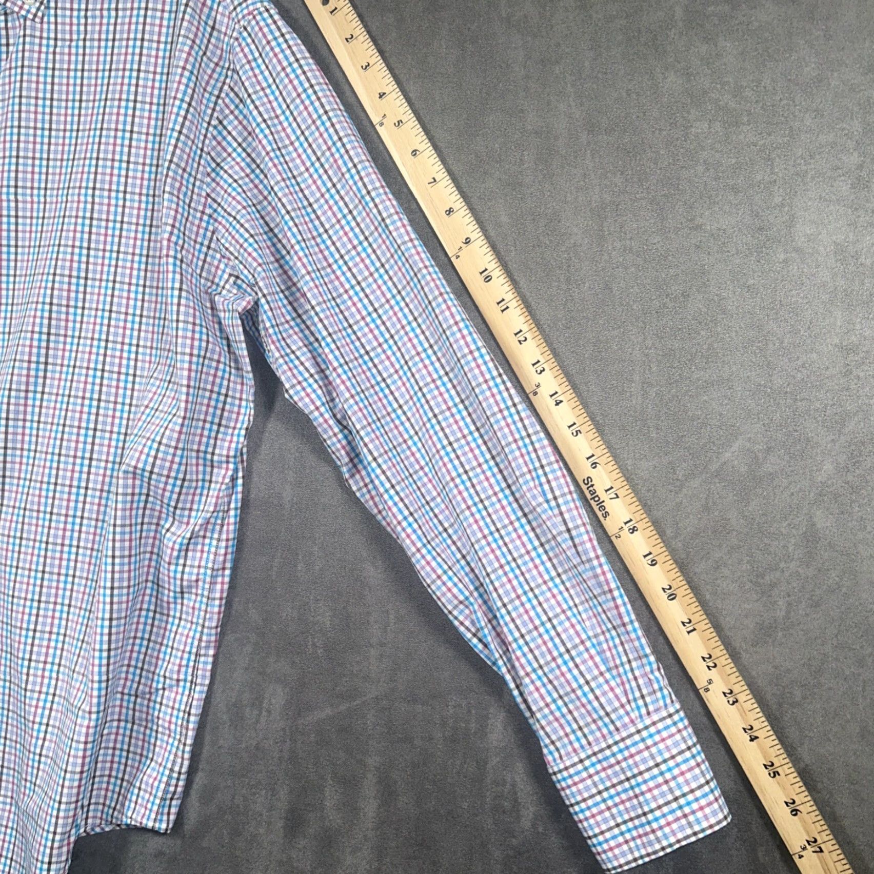 Peter Millar Peter Millar Shirt Mens Long Sleeve Check Button-Down Dress Shirt Performance Size US L / EU 52-54 / 3 - 6 Thumbnail