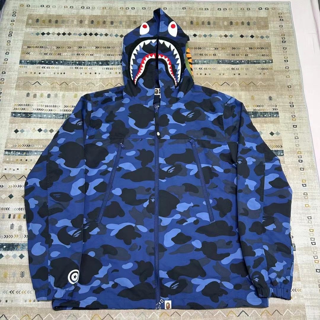 Bape BAPE BLUE CAMO SHARK JACKET Size US L / EU 52-54 / 3 - 1 Thumbnail