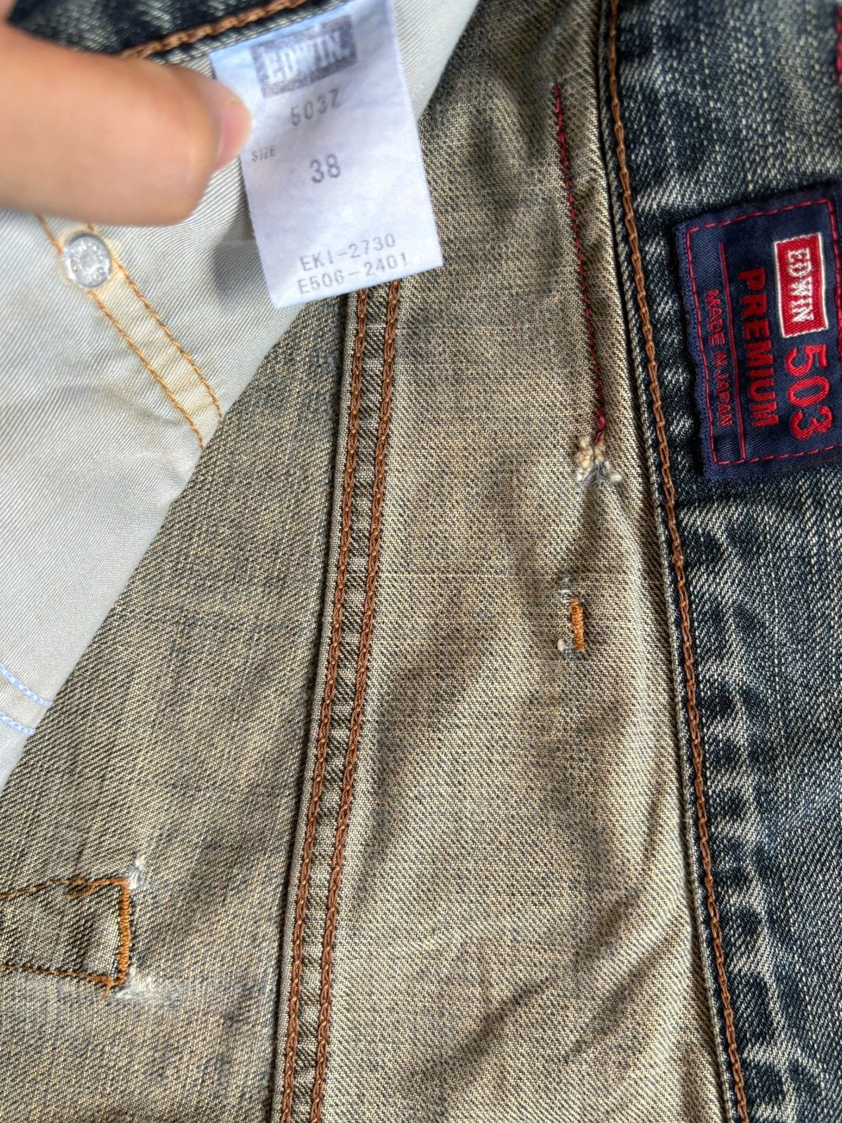 Edwin × Japanese Brand SALES🔥Vintage Japanese Edwin Distressed Baggy Jeans Size US 39 - 10 Thumbnail