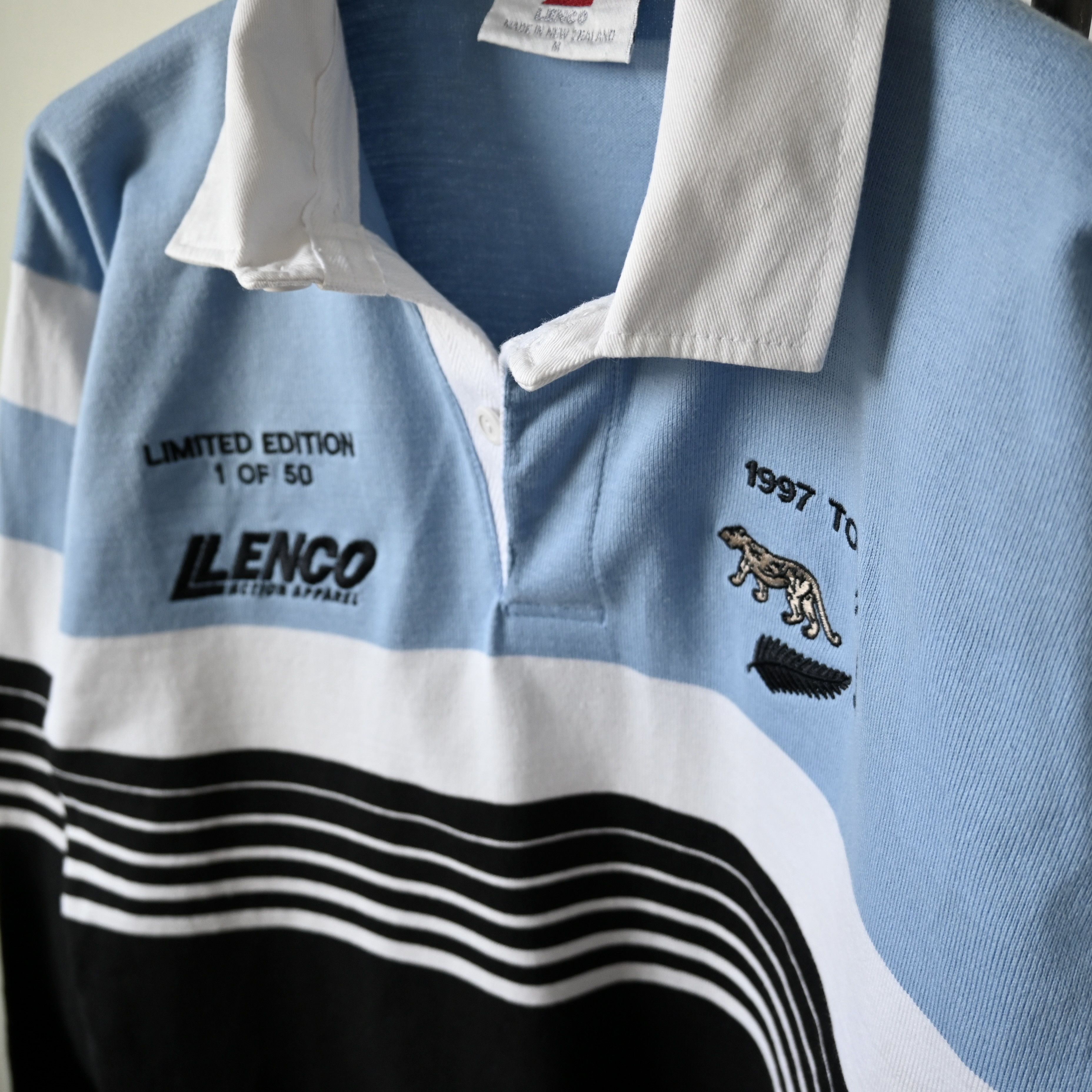 All Blacks Vintage LENCO 1997 vs ALL BLACKS match tour rugby shirt Size US M / EU 48-50 / 2 - 9 Thumbnail