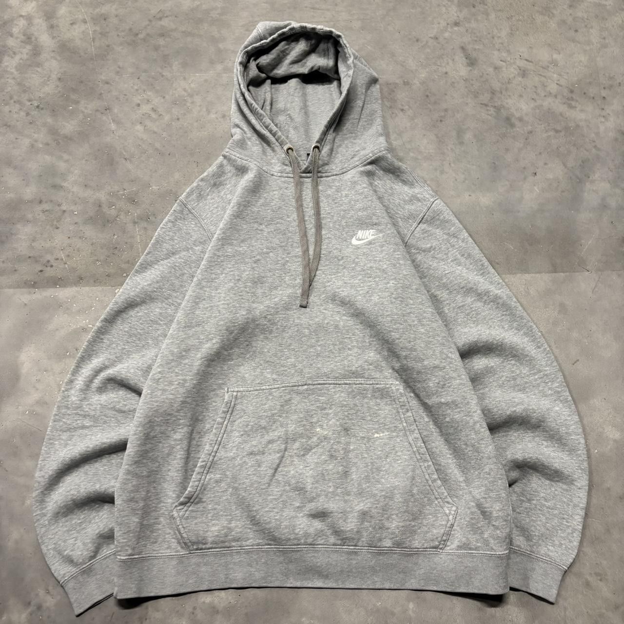 Nike × Vintage Crazy Vintage Y2K/2000s Light Grey Nike Streetwear Essential Hoodie! Size US L / EU 52-54 / 3 - 1 Thumbnail