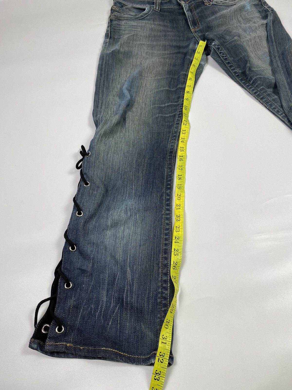 If Six Was Nine × Japanese Brand × Le Grande Bleu (L.G.B.) lace up avail jeans pant ifsixwasnine vkei style Size US 34 / EU 50 - 10 Thumbnail