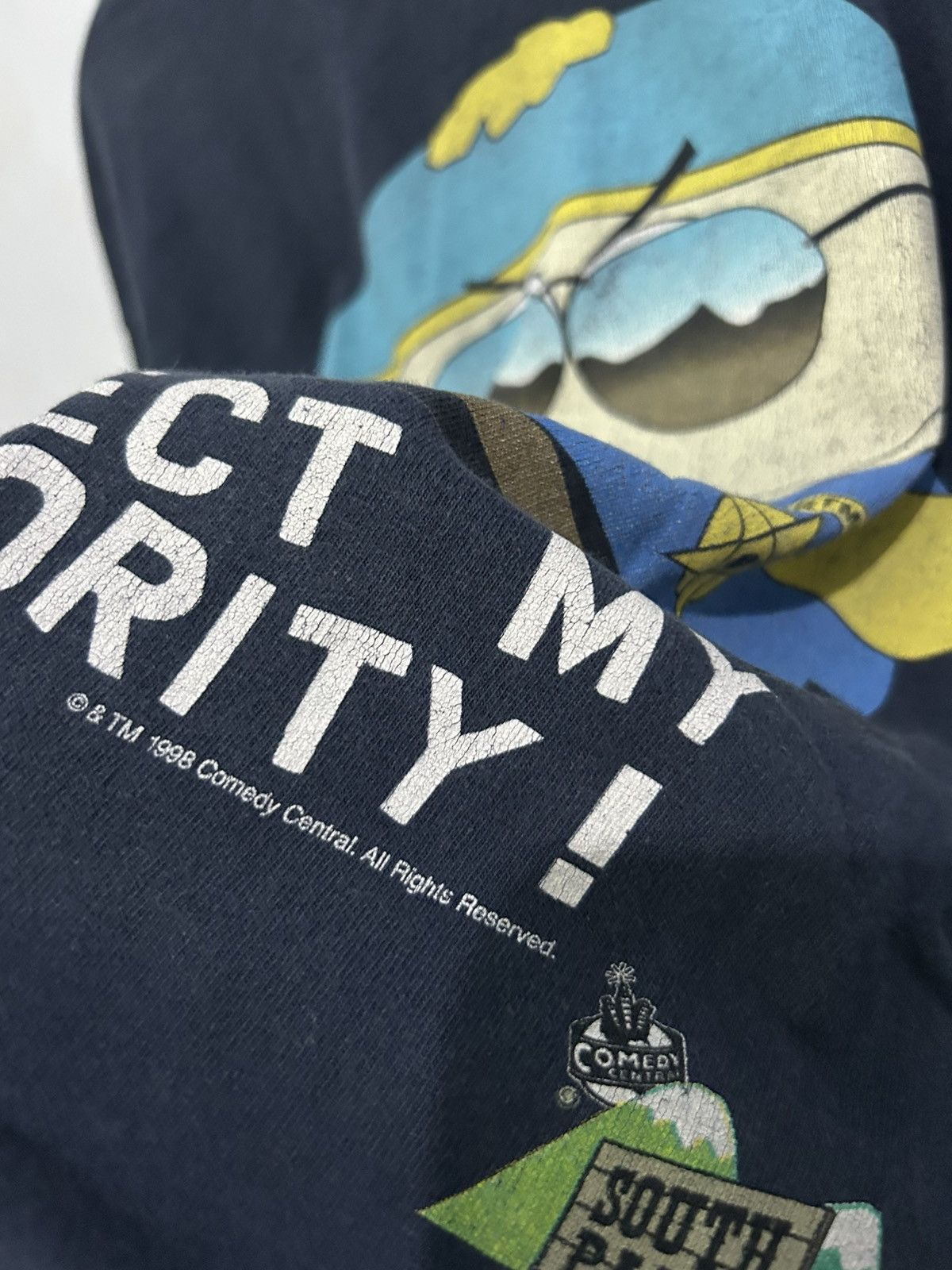 Cartoon Network 1998 South Park Cartman RESPECT MY AUTHORITY Tee Size US XL / EU 56 / 4 - 2 Thumbnail