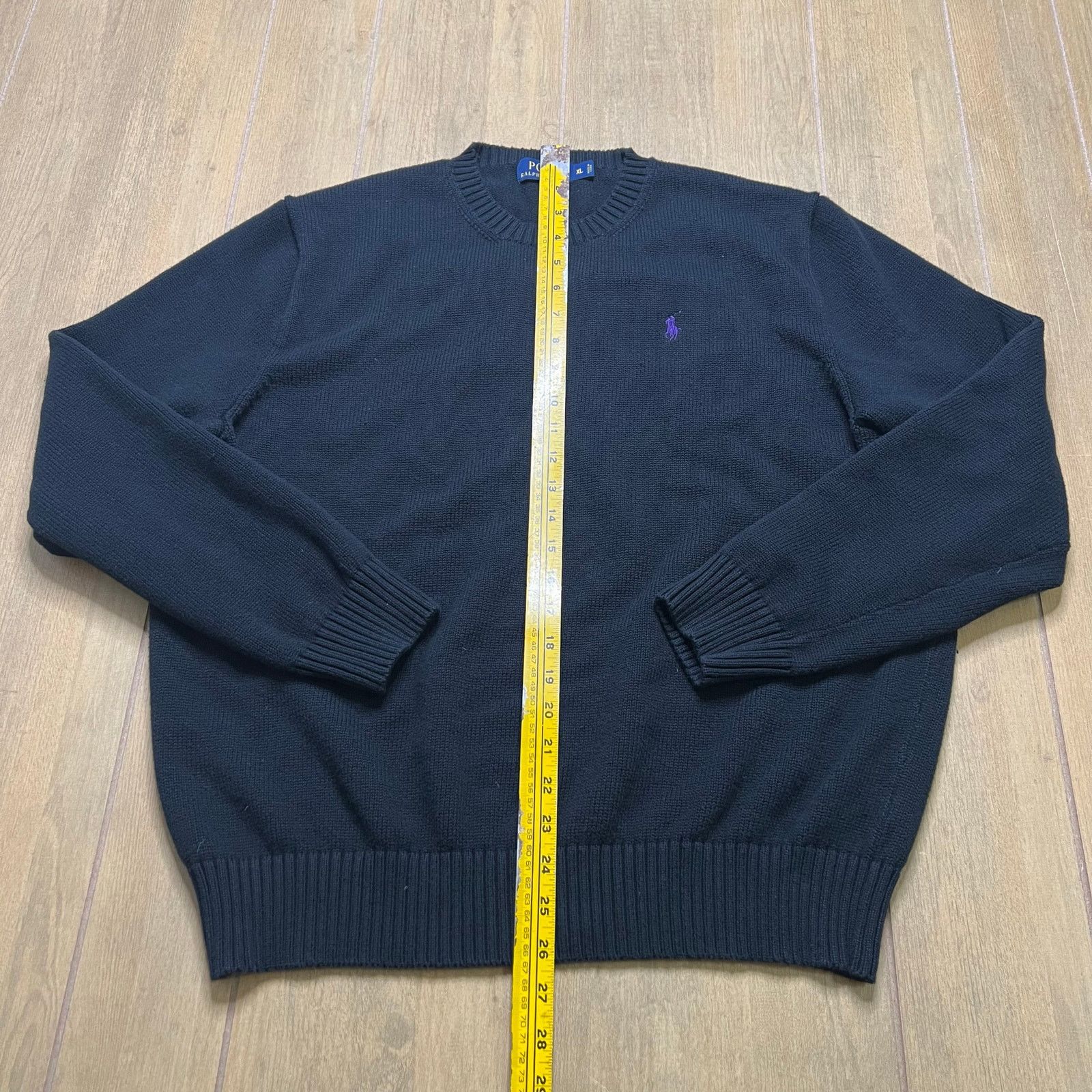 Polo Ralph Lauren Vintage Polo Ralph Lauren Cotton Men's Black Knit Sweater XL Size US XL / EU 56 / 4 - 5 Thumbnail