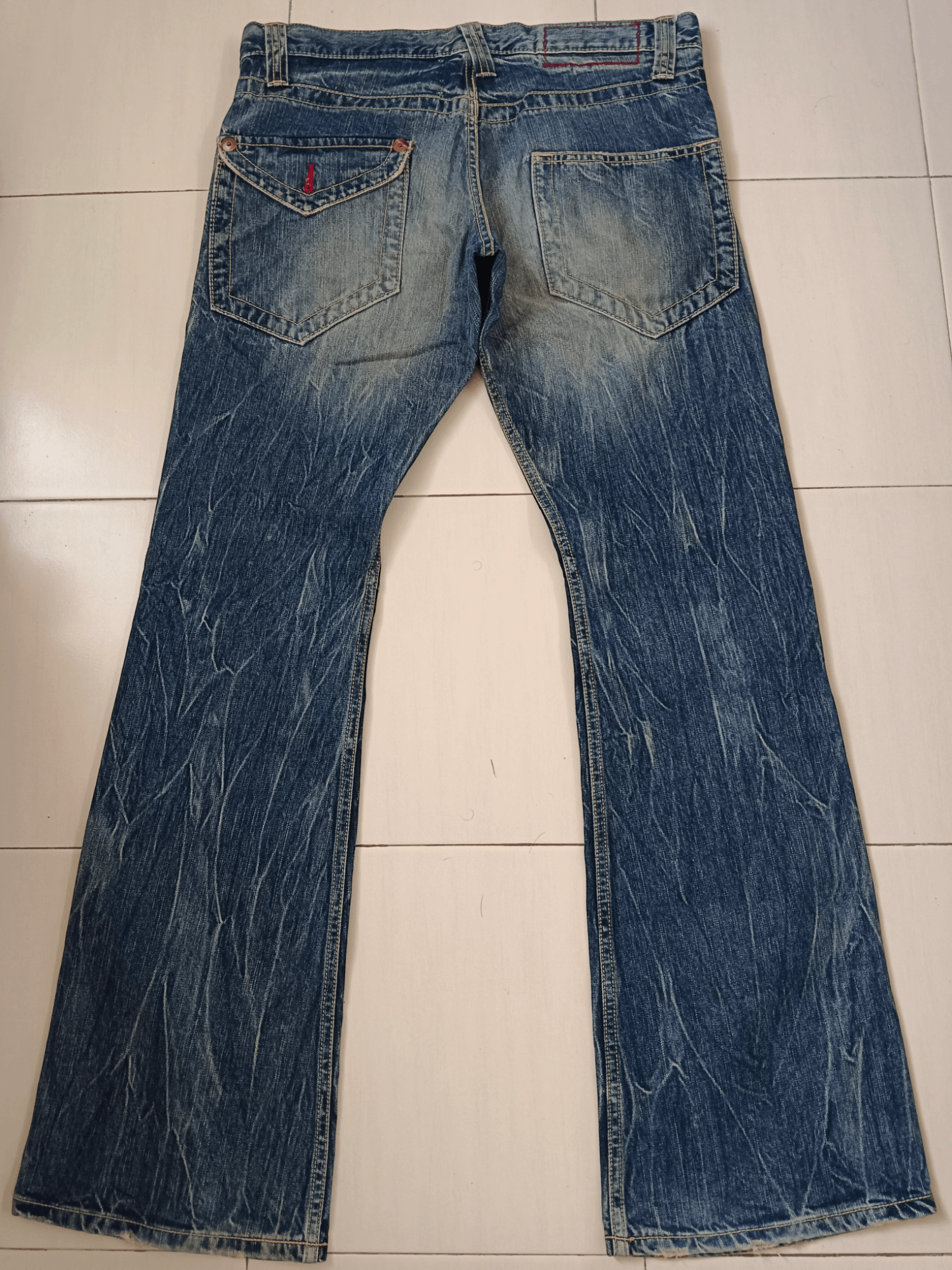 Blue Blue Japan 💥Blue Way💥 Seditionaries Punk Flare Jeans Size US 33 - 3 Thumbnail