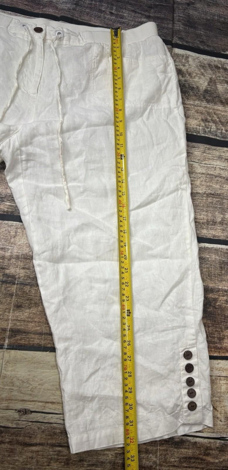 Other JM Collection Pants Womens Size 18 39x21 Linen White Size 40" / US 18 - 7 Thumbnail