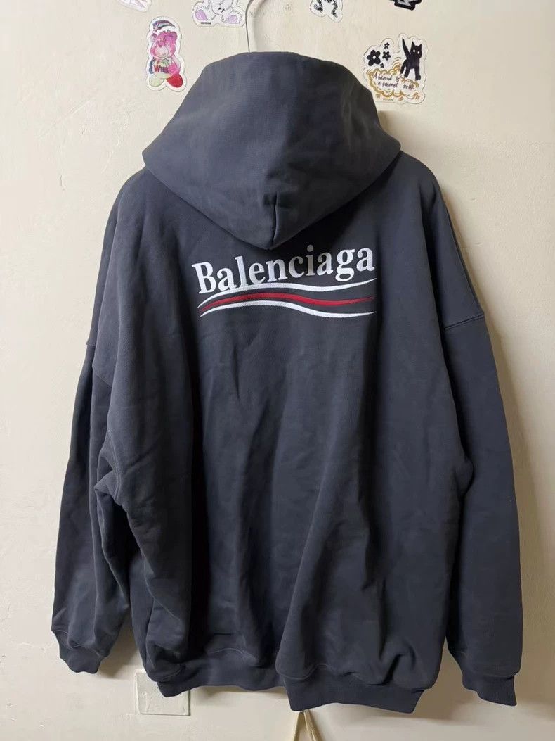 Balenciaga Balenciaga Smoke gray coke embroidered logo sweater Size US S / EU 44-46 / 1 - 2 Thumbnail