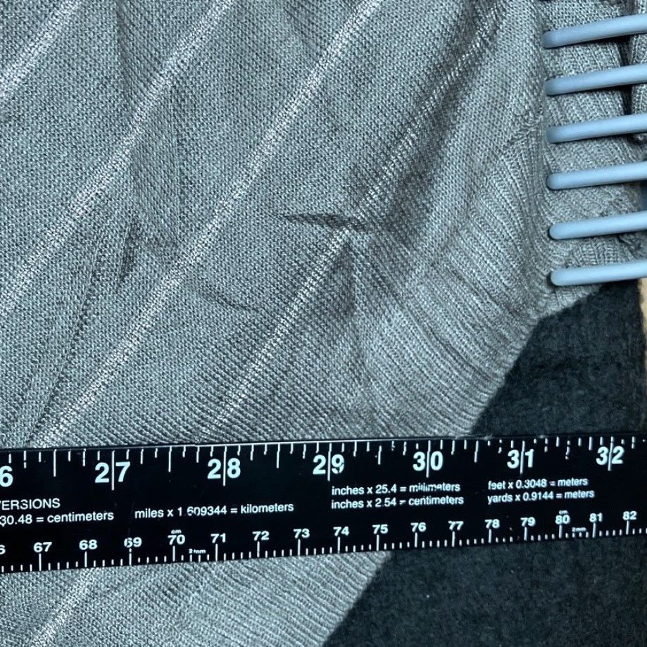 Vintage Chicos Womens Sweater Poncho Shawl Gray White Striped Lightweight L/XL Knit Pullover Casual Warm Size L / US 10 / IT 46 - 7 Thumbnail